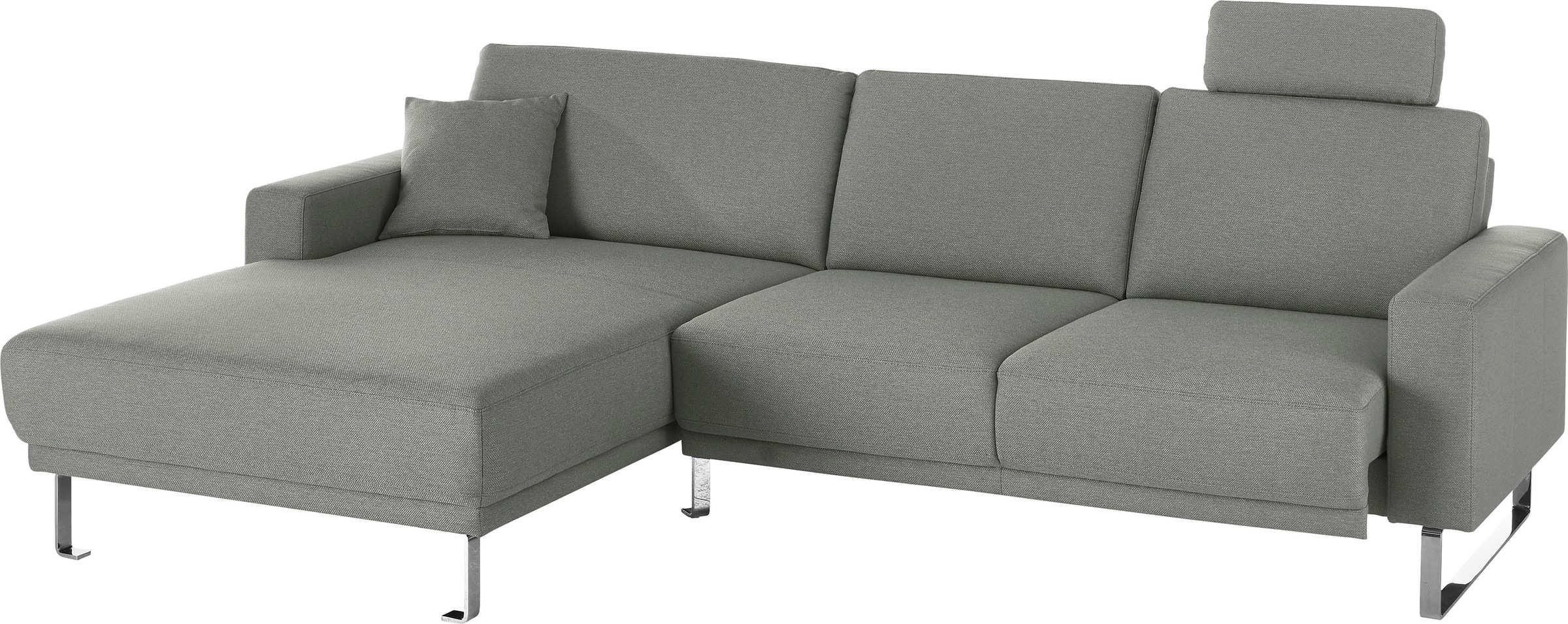 Ecksofa HOME AFFAIRE "Apiro bequem & edel, Breite 278cm, Komfortsitzhöhe, L-Form", grau, B:278cm H:87cm T:171cm, Sofas, Ecksofa 3