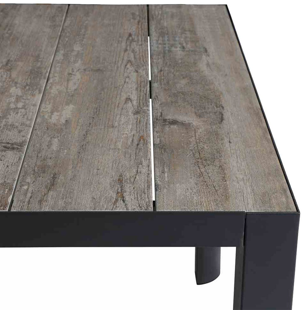 Siena Garden Gartentisch »SILVA Tisch 220x100cm matt anthrazit/washed grey« Aluminiumgestell matt anthrazit, Tischplatte aus Keramik, washed grey