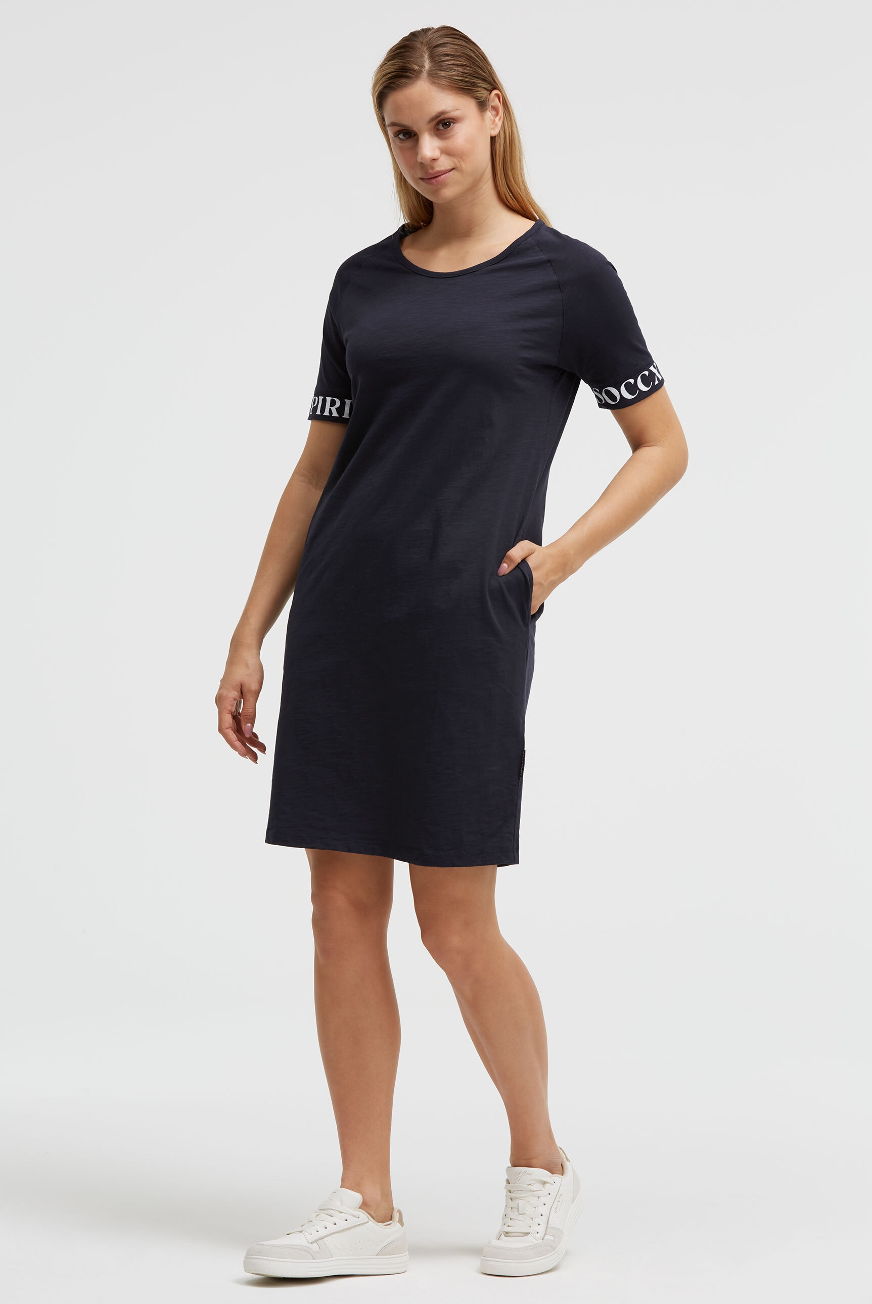 SOCCX Sommerkleid Eingrifftaschen mit Taschen