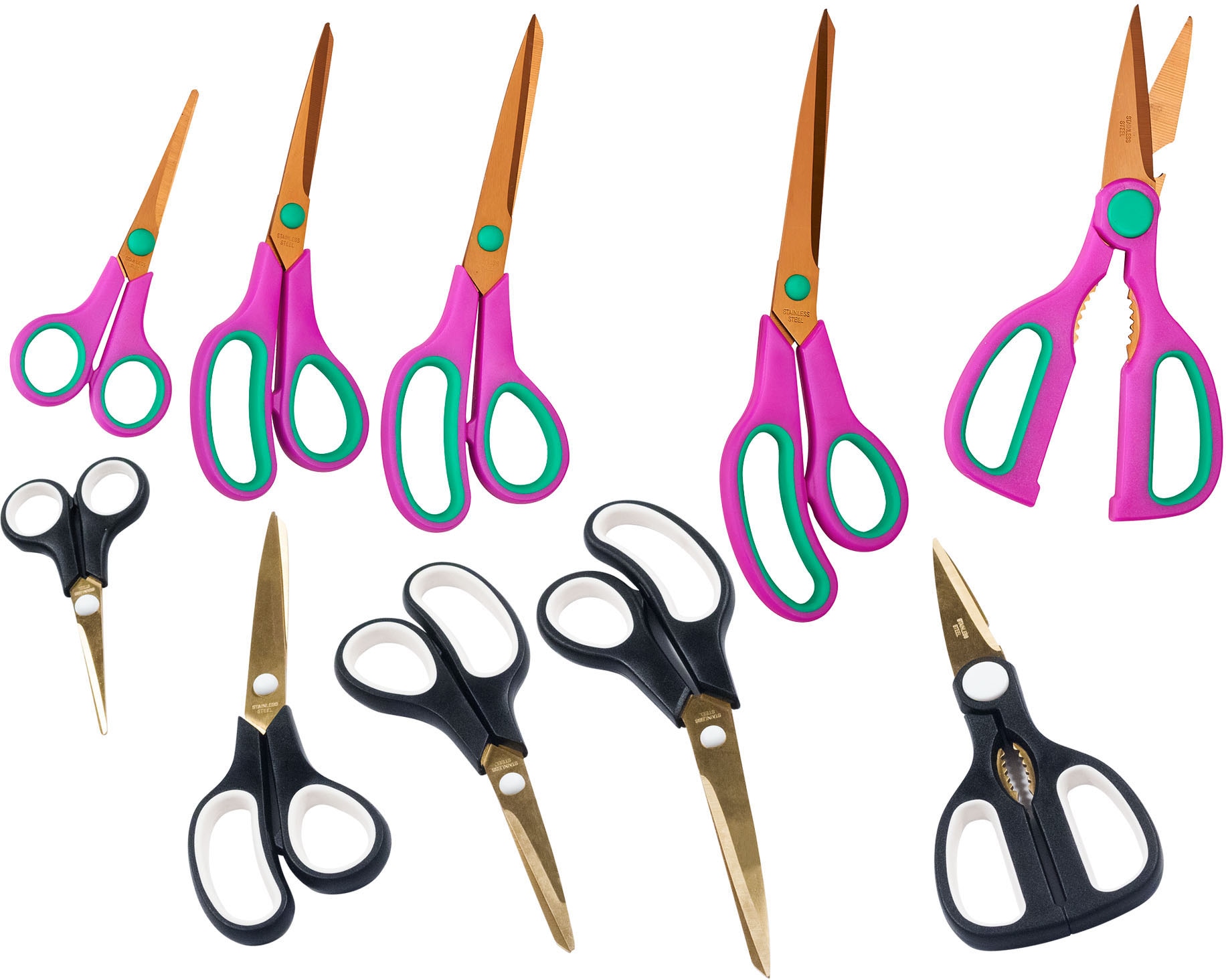 KING Scheren-Set "Easycut" 5 Scheren, Edelstahlklingen, Titan beschichtet, günstig online kaufen