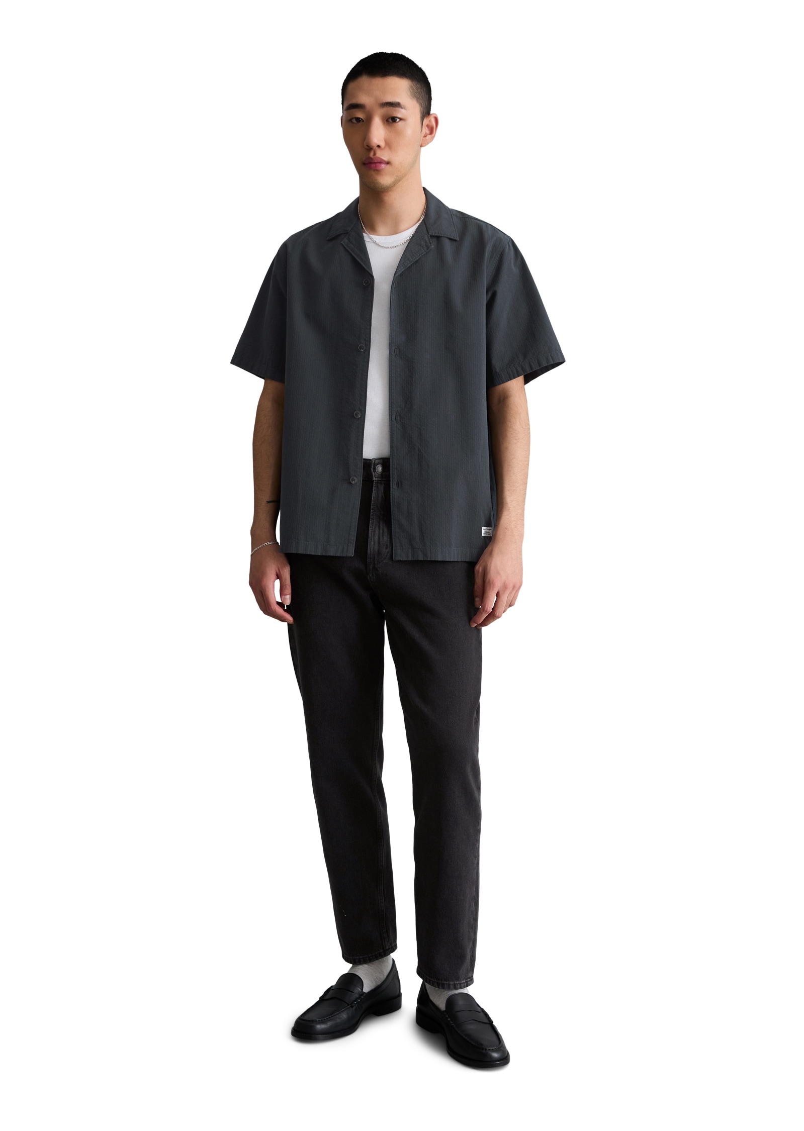 Marc O'Polo DENIM Kurzarmhemd »aus reiner Bio-Baumwolle«