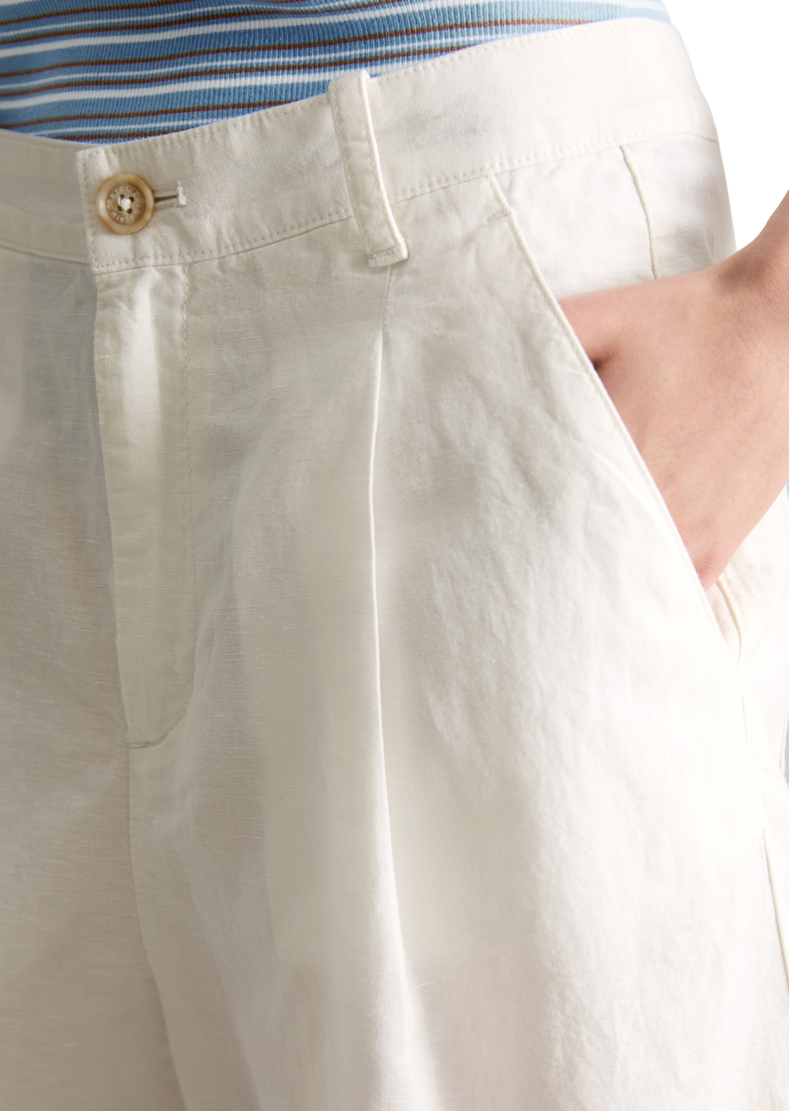 Marc O'Polo DENIM Shorts »aus Leinen-Baumwolle-Mix«