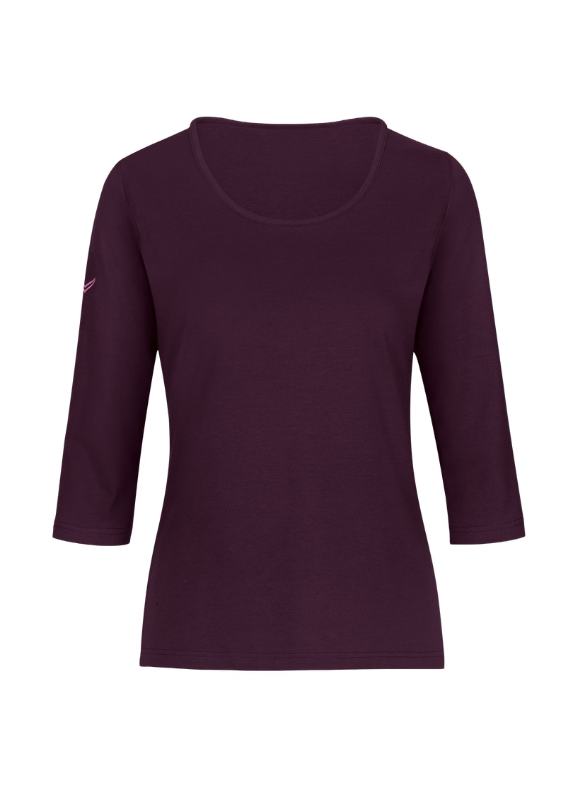 Trigema T-Shirt »TRIGEMA 3/4 Arm Shirt aus Biobaumwolle«, (1 tlg.)
