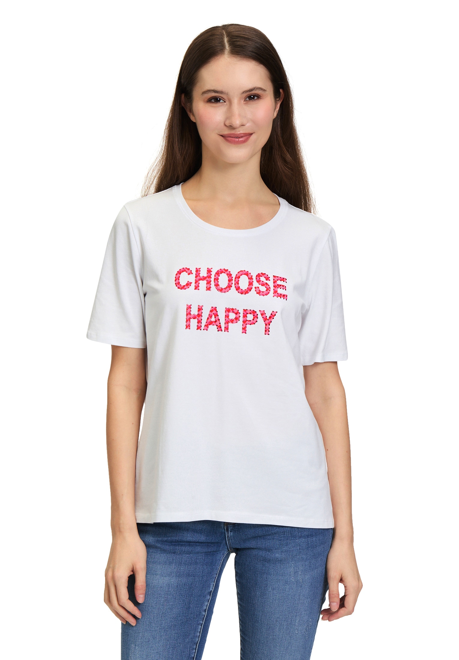 Betty Barclay Kurzarmshirt "Damen mit Aufdruck", 1 Stk. Glitzersteine günstig online kaufen