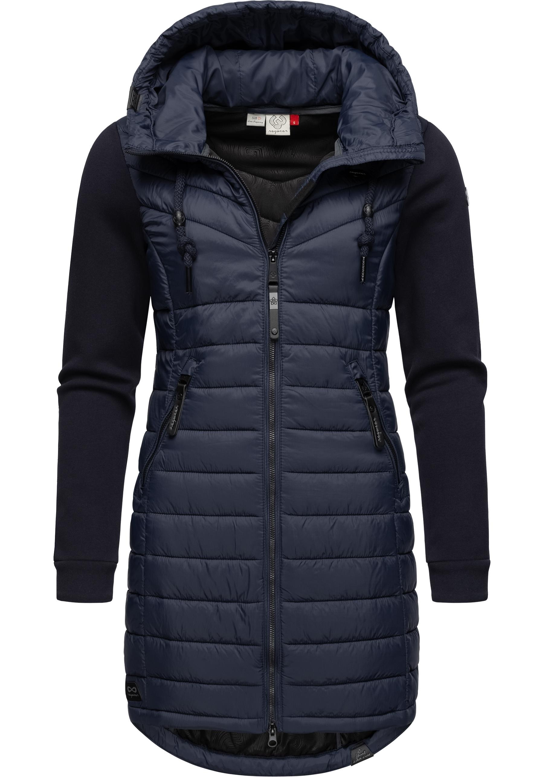 Ragwear Steppmantel »Lucinda Long II«, Mantel aus modernem Materialmix mit Kapuze