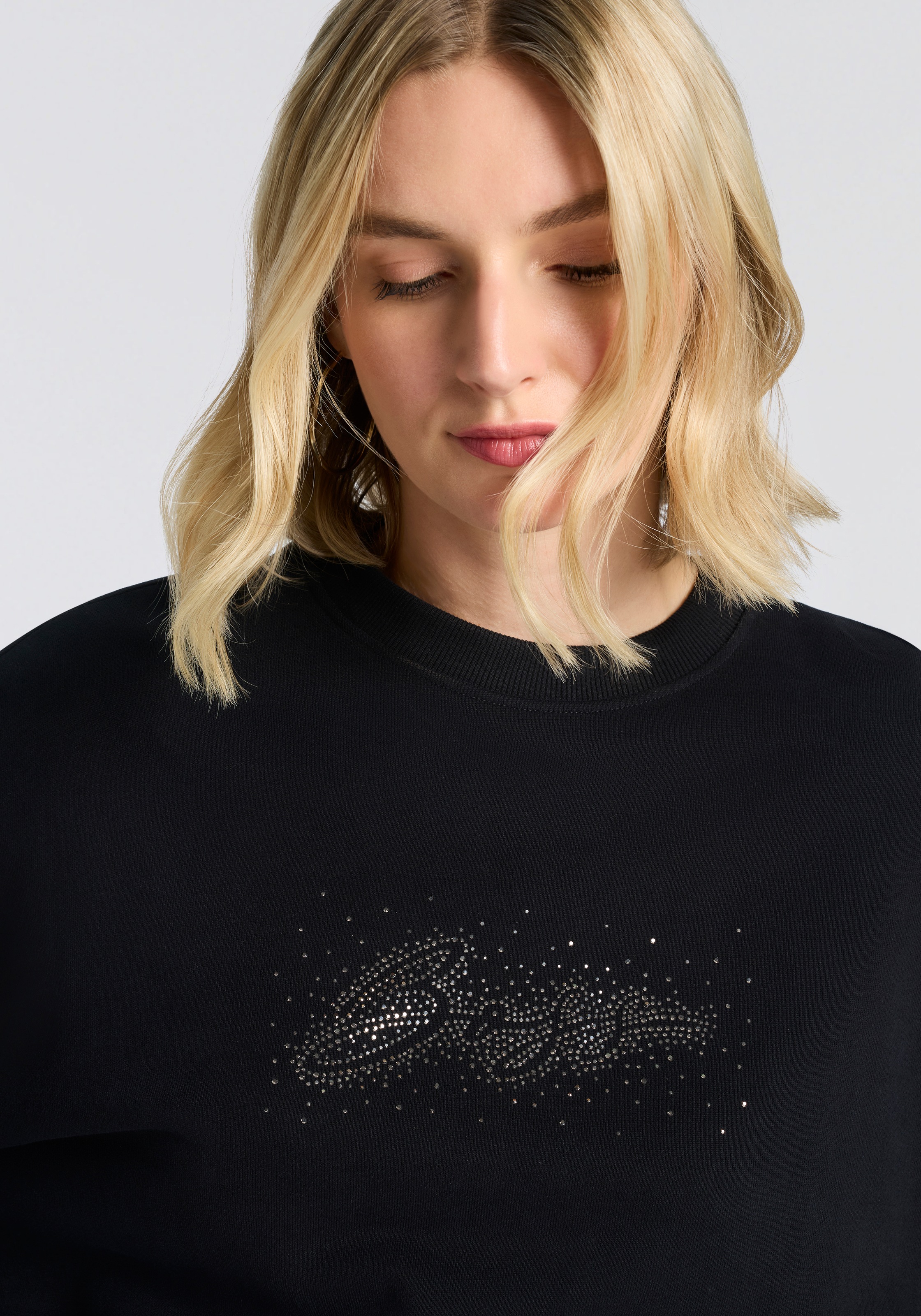 Thumbnail - BOSS ORANGE Sweatshirt "Easton Premium Damenmode", mit Rundhals, Logoapplikation