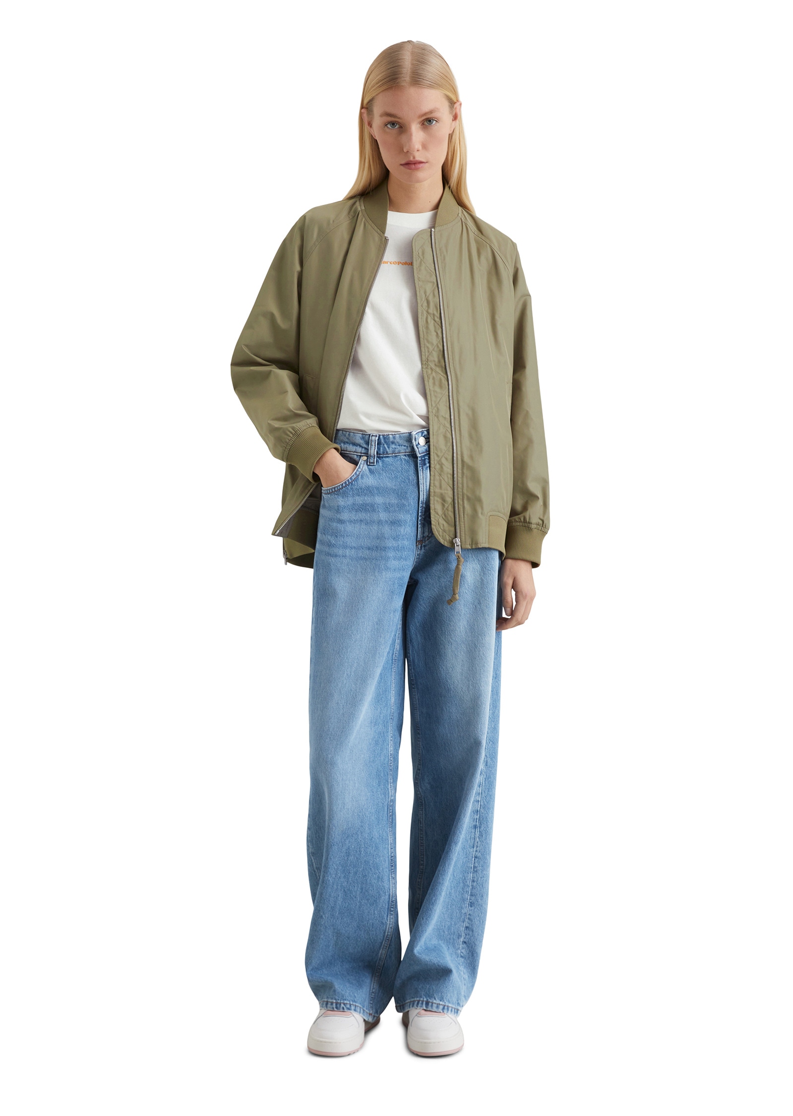Marc O'Polo DENIM Outdoorjacke »aus recyceltem Polyester-Twill«, ohne Kapuze
