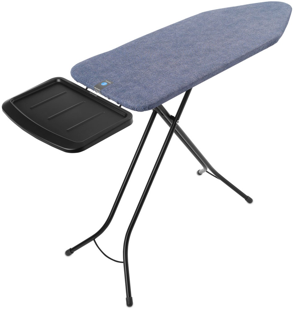 BRABANTIA Bügelbrett "Bügeltisch C, 124 x 45 cm, Dst-Ablage Solide", B:48cm T:75cmdenim blau, Bügelbretter, Fairtrade-zertifiziert