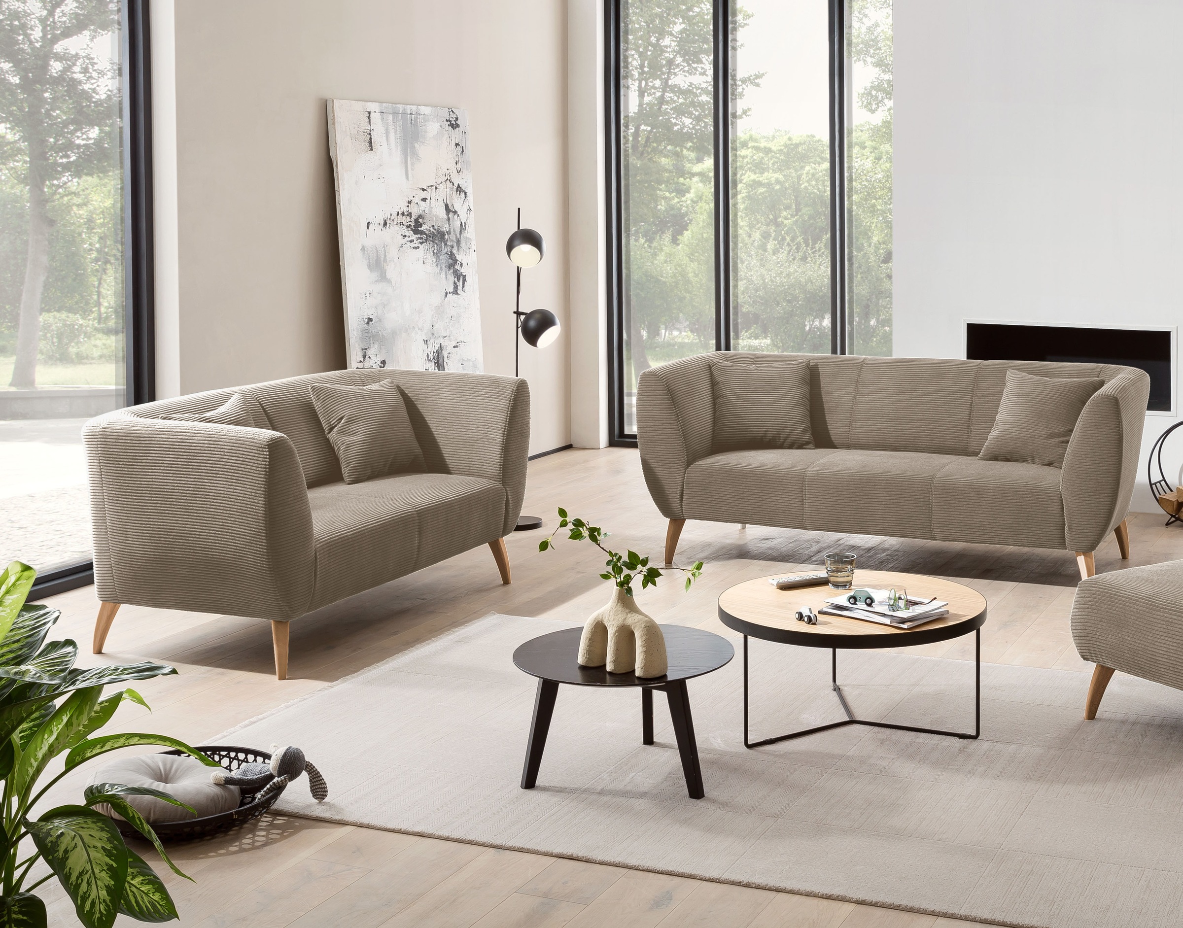 INOSIGN Polstergarnitur »Colori«, (Set, 2 tlg., 3-Sitzer und 2-Sitzer), auch als Loveseat erhältlich