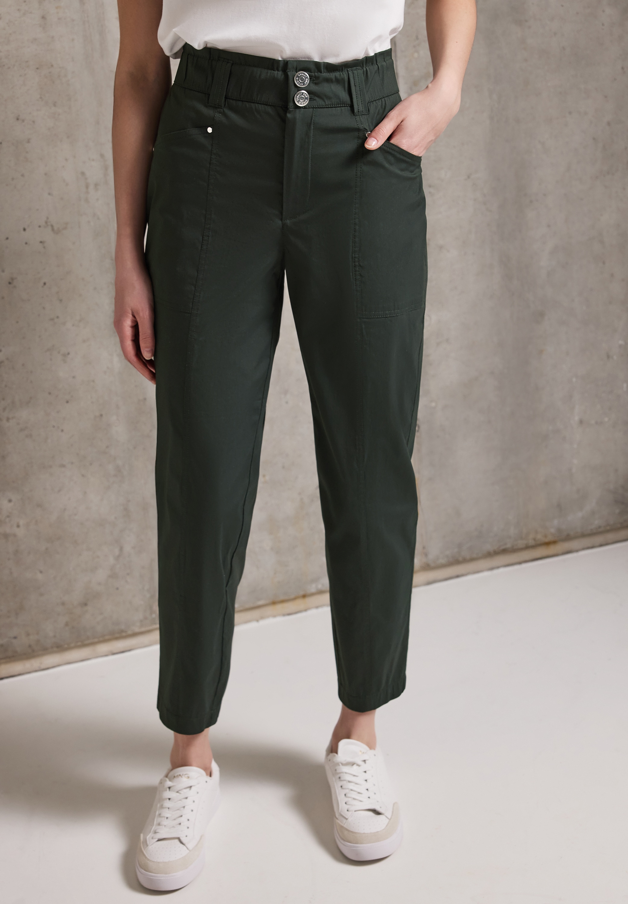 STREET ONE STUDIO Paperbag-Hose  High Waist