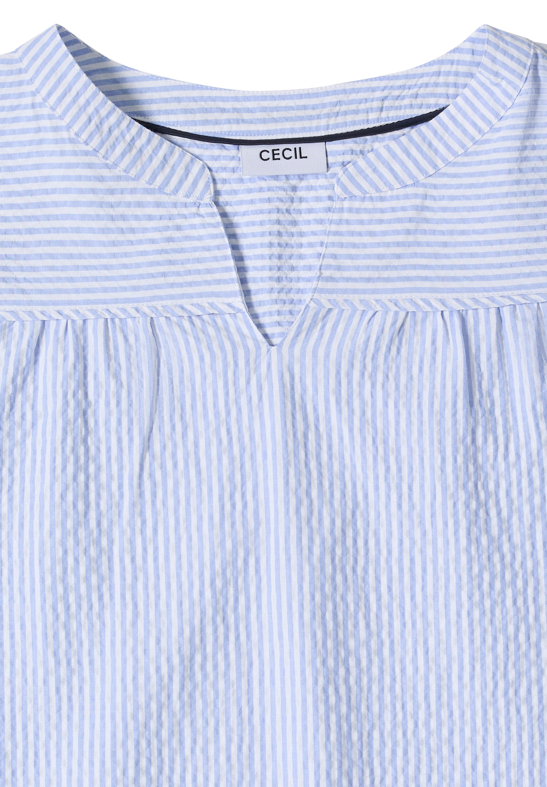 Cecil Shirtbluse mit gestreiftem Seersucker-Look