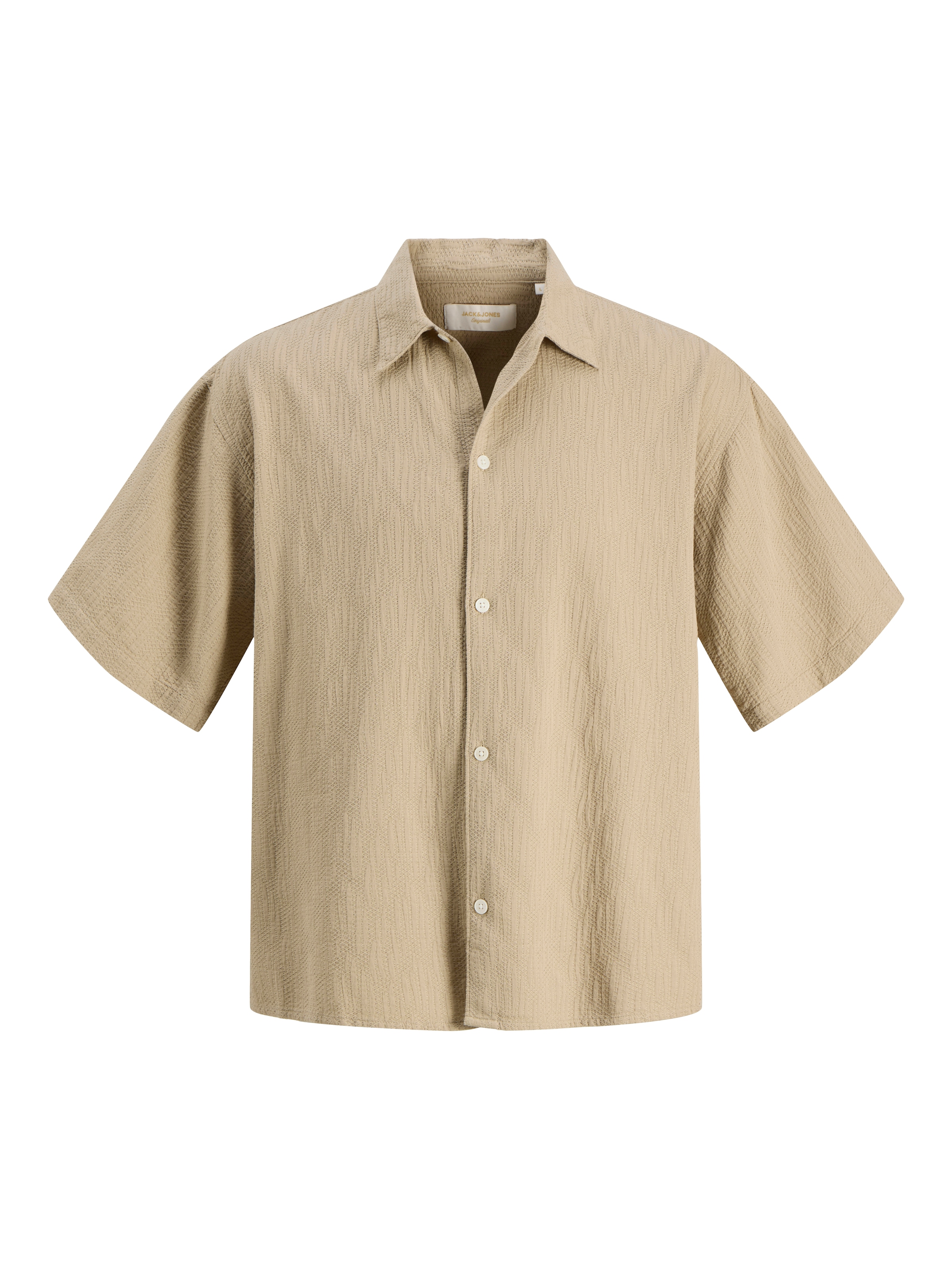Jack & Jones Kurzarmhemd »JORMONTAUK WAVY TEXTURE SHIRT SS SN« Baumwolle, relaxed fit