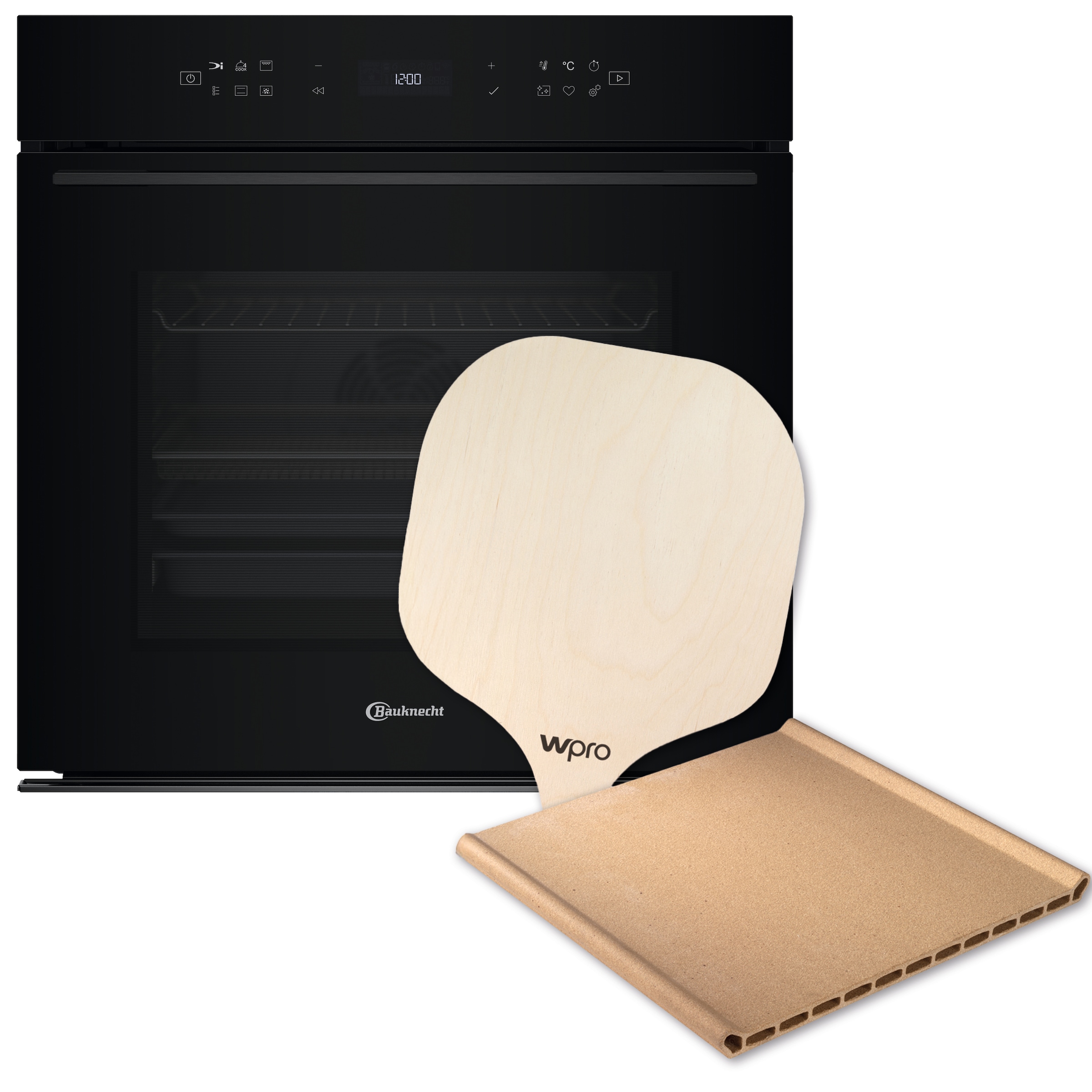 BAUKNECHT Backofen »BBI7 310C PIZZA« mit 1-fach-Teleskopauszug mit Pyrolyse-Selbstreinigung 310°C Pizza-Funktion: Für Pizza in Restaurantqualität zu Hause