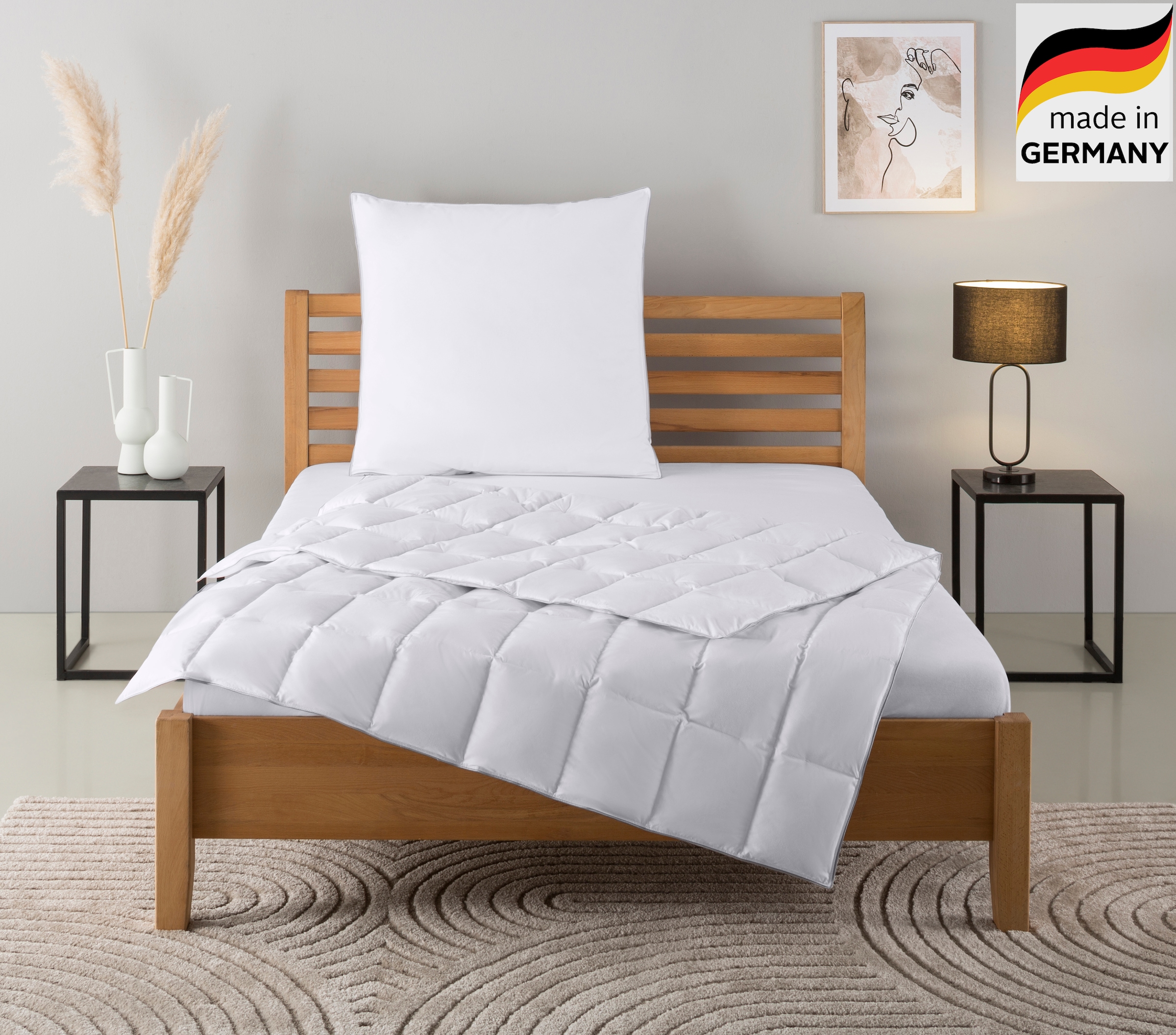 OTTO home Daunenbettdecke + Kopfkissen "TAMINS, Bettdecke 135x200 cm und 15 günstig online kaufen