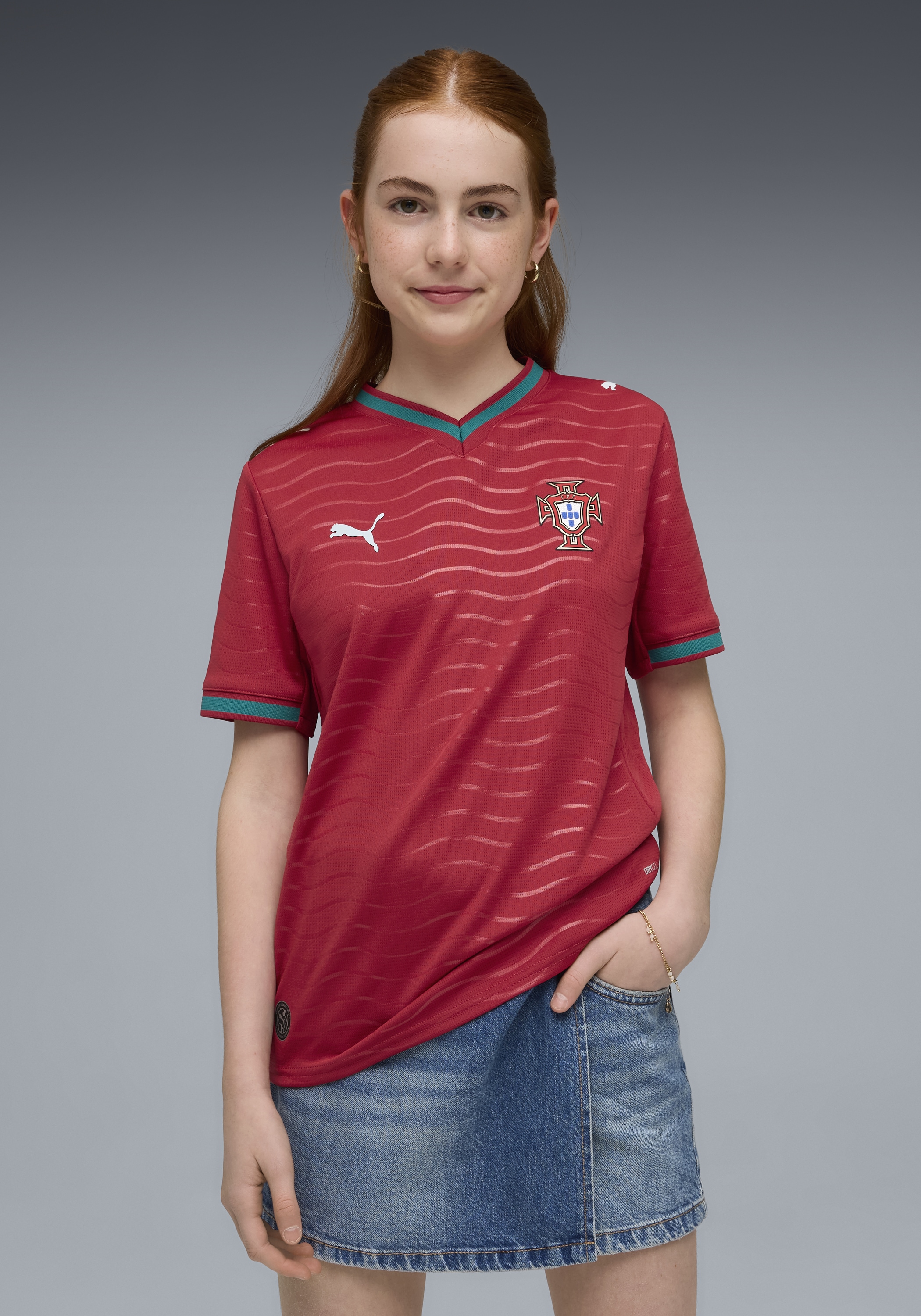 PUMA Fußballtrikot "FPF HOME JERSEY REPLICA JR" für Jugendliche, Fußball, Kurzarm, sportlicher Stil, Regular Fit