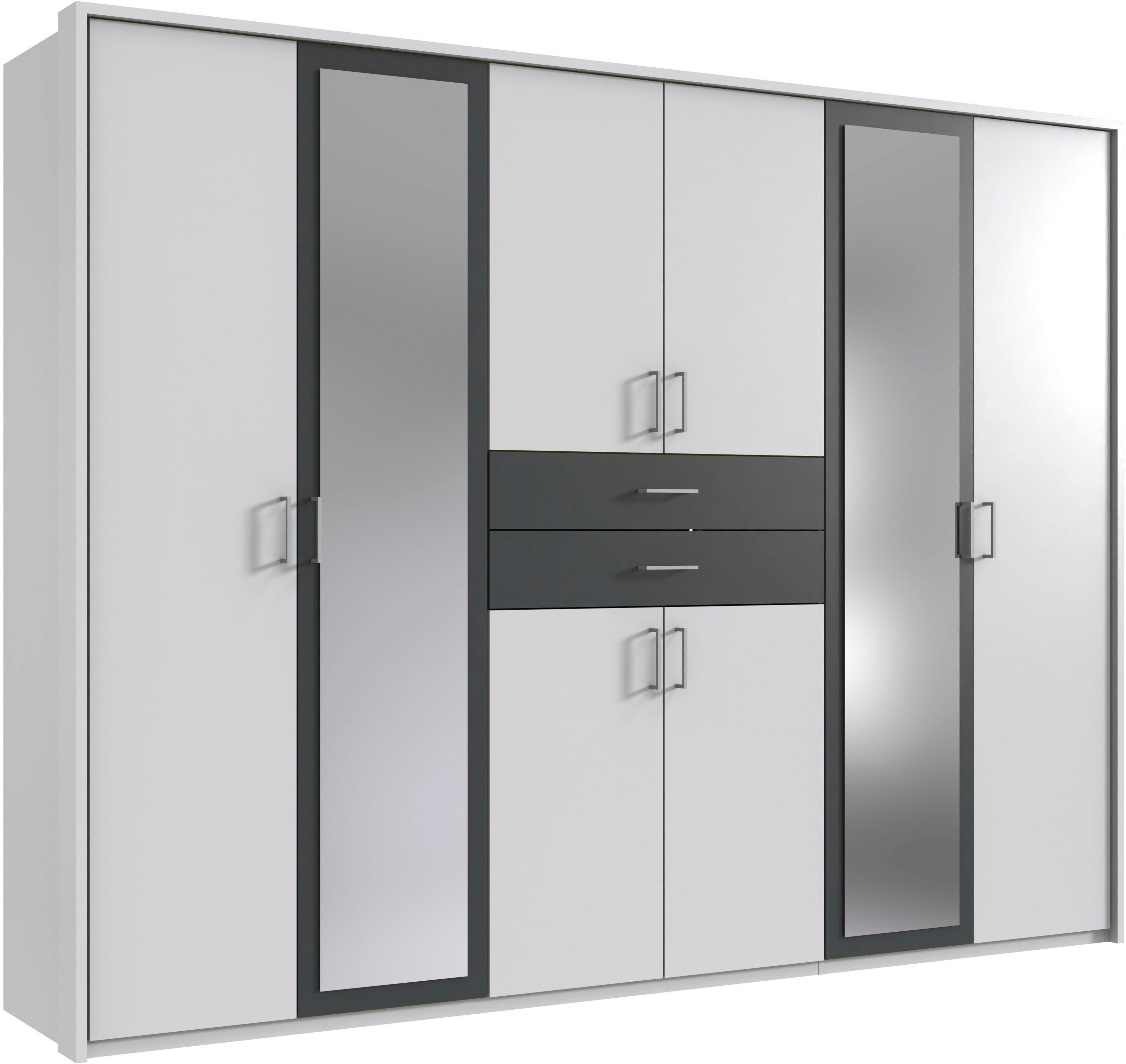 Wimex Kleiderschrank "Diver Drehtürenschrank mit Spiegel, in der Breite 270cm" Bestseller Schlafzimmerschrank wahlweise 3 Innenausstattungen