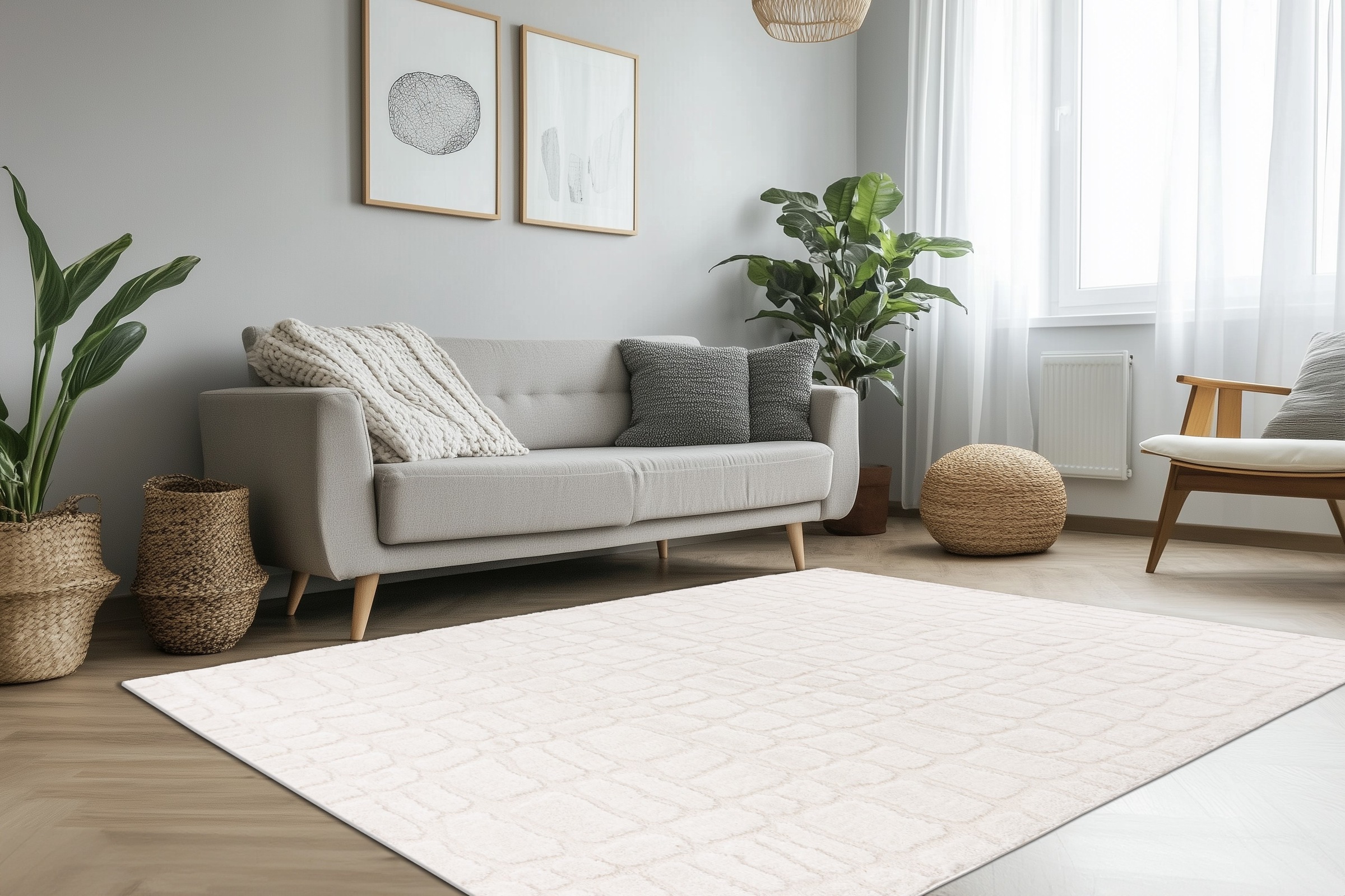 Kayoom Teppich "Angel 125" rechteckig 20 mm Höhe weicher Kurzflor, Wohnzimm günstig online kaufen