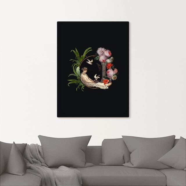 Artland Wandbild »Vintage Dame mit Tauben«, Bilder von Frauen, (1 St.), als  Alubild, Leinwandbild, Wandaufkleber oder Poster in versch. Größen kaufen |  BAUR