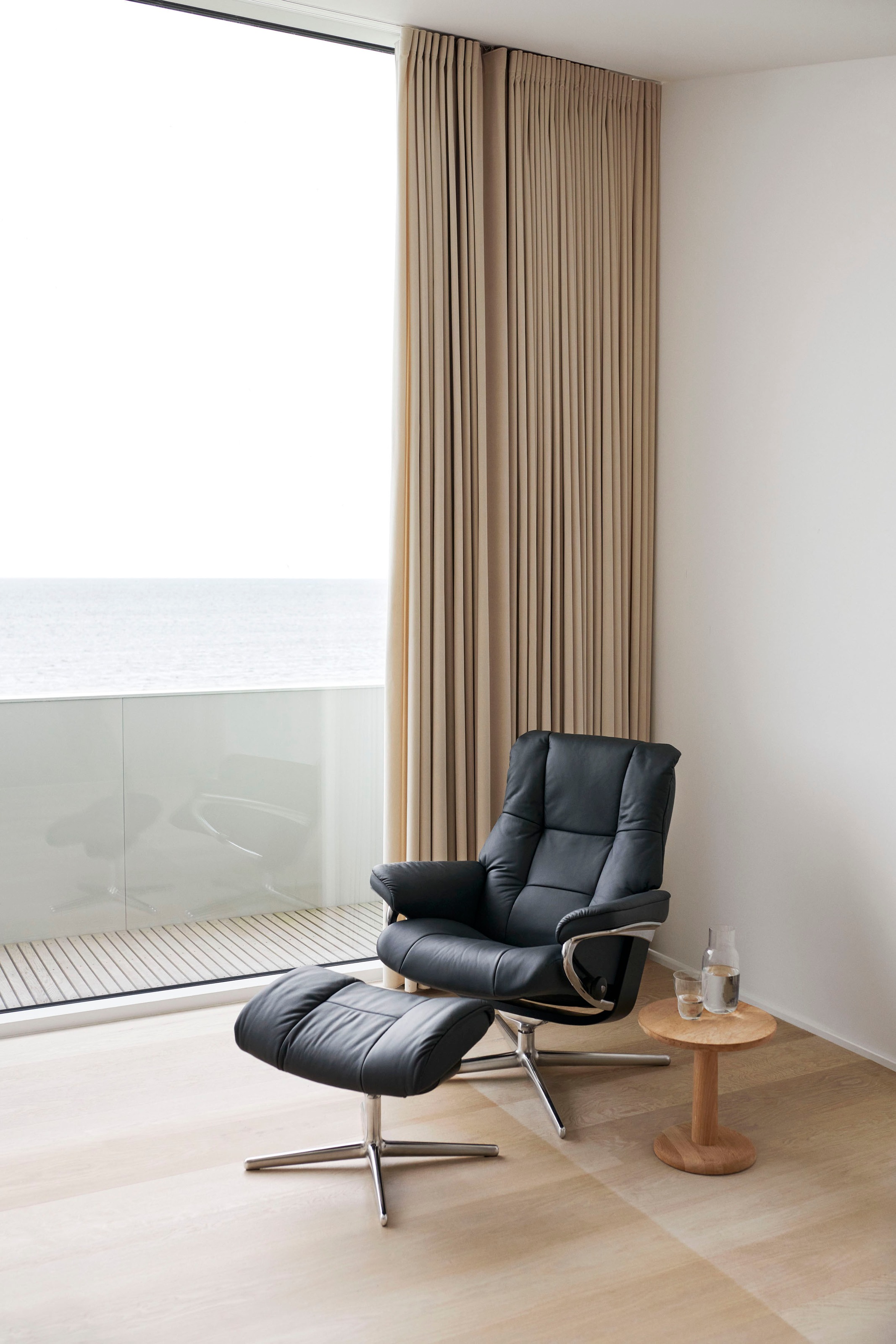 Stressless® Relaxsessel »Mayfair«, mit Cross Base, Größe S, M & L, Holzakzent Schwarz