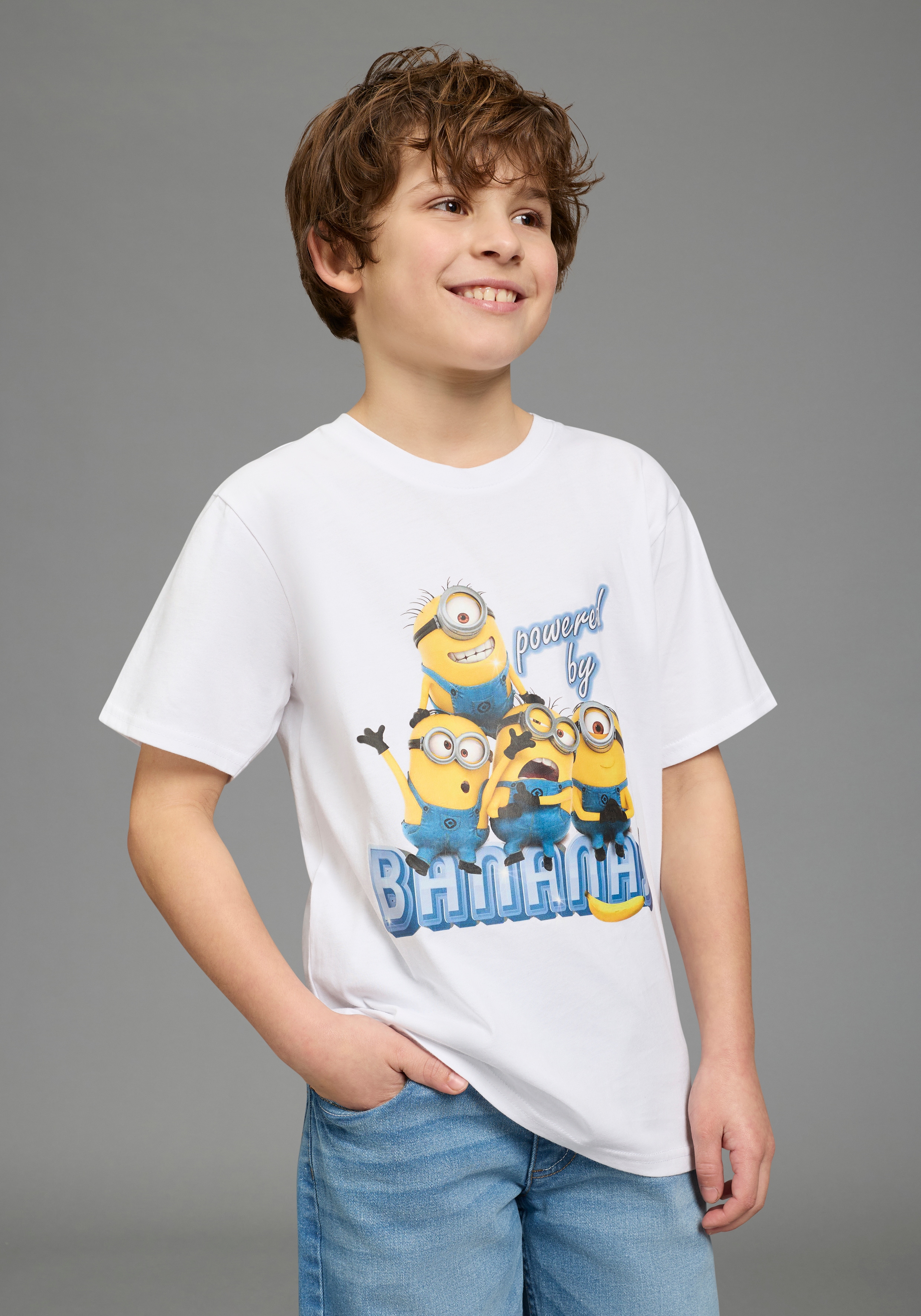 KIDSWORLD T-Shirt "MINIONS T-Shirt: BANANAS" für Jungen, Kurzarm, aus Baumwolle