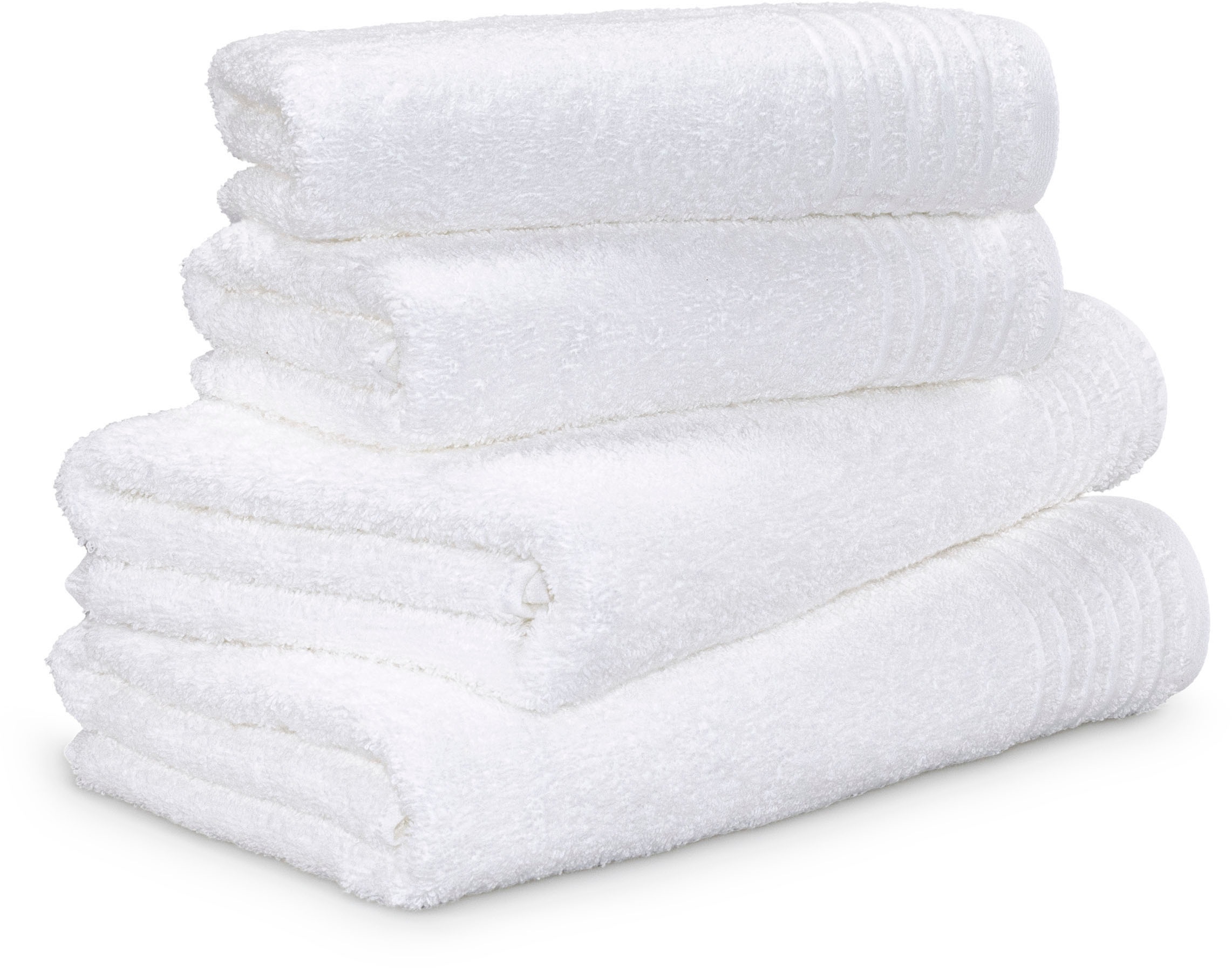 Möve Handtuch Set "New Classic" 4 Stk. Walkfrottier 2x Hand- und 2x Duschtücher, 100% bester Baumwolle (480 g/m²)