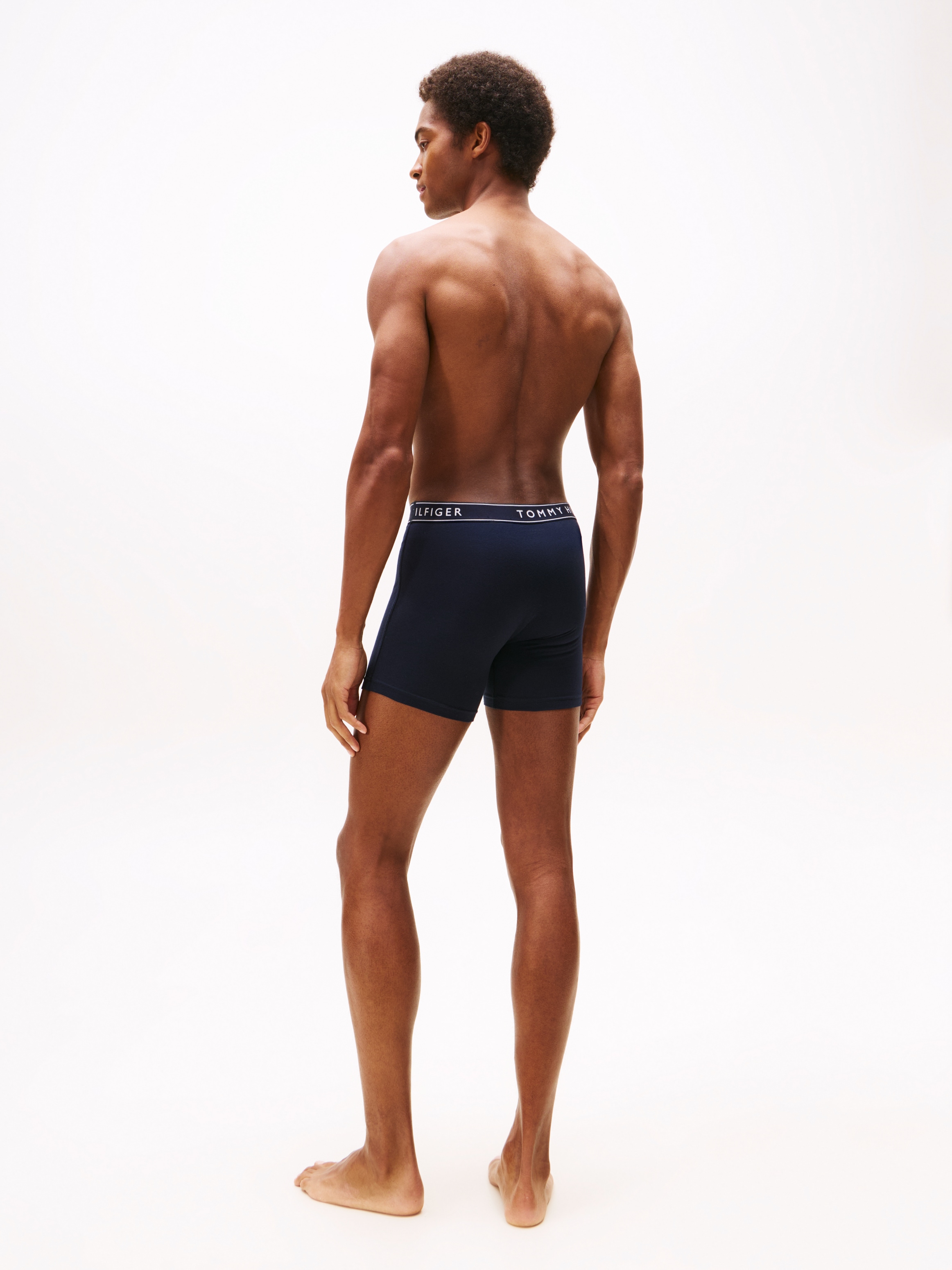 Tommy Hilfiger Underwear Boxer »3P BOXER BRIEF DTM«, (Packung, 3 St., 3er), mit Logobund