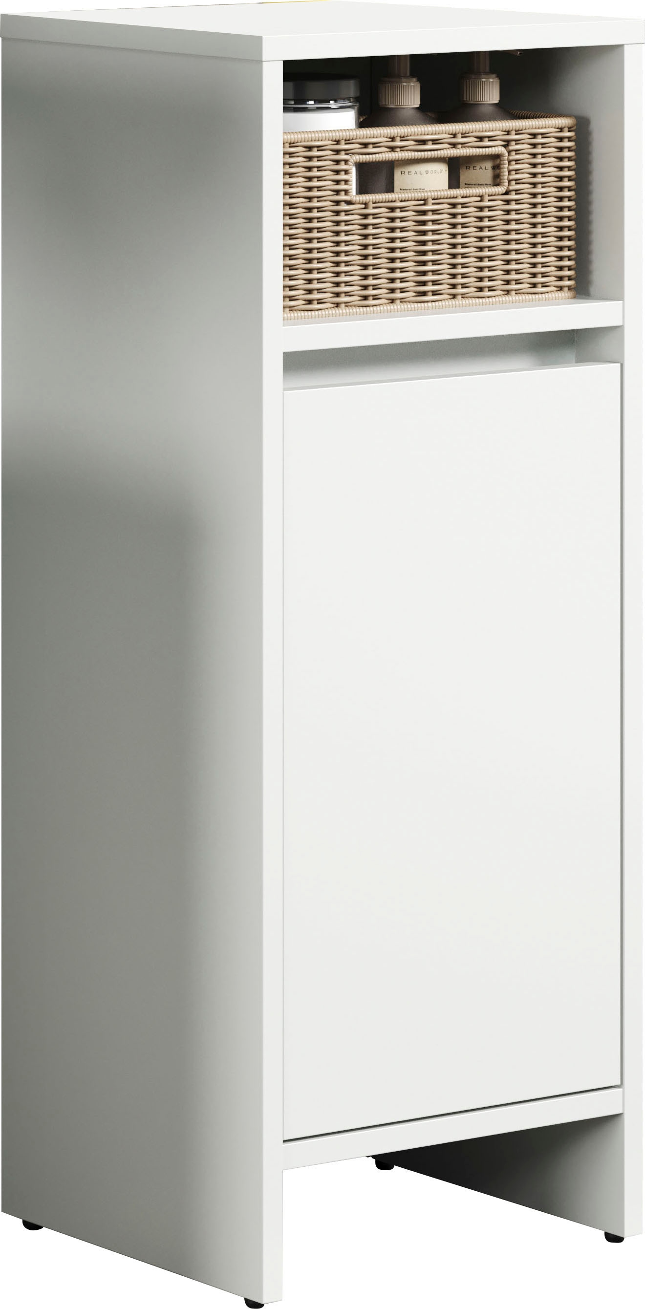 INOSIGN Midischrank »Banta«, (1 St.), Badkommode mit 2-farbiger Blende in weiß/grau - Flexible Türmontage