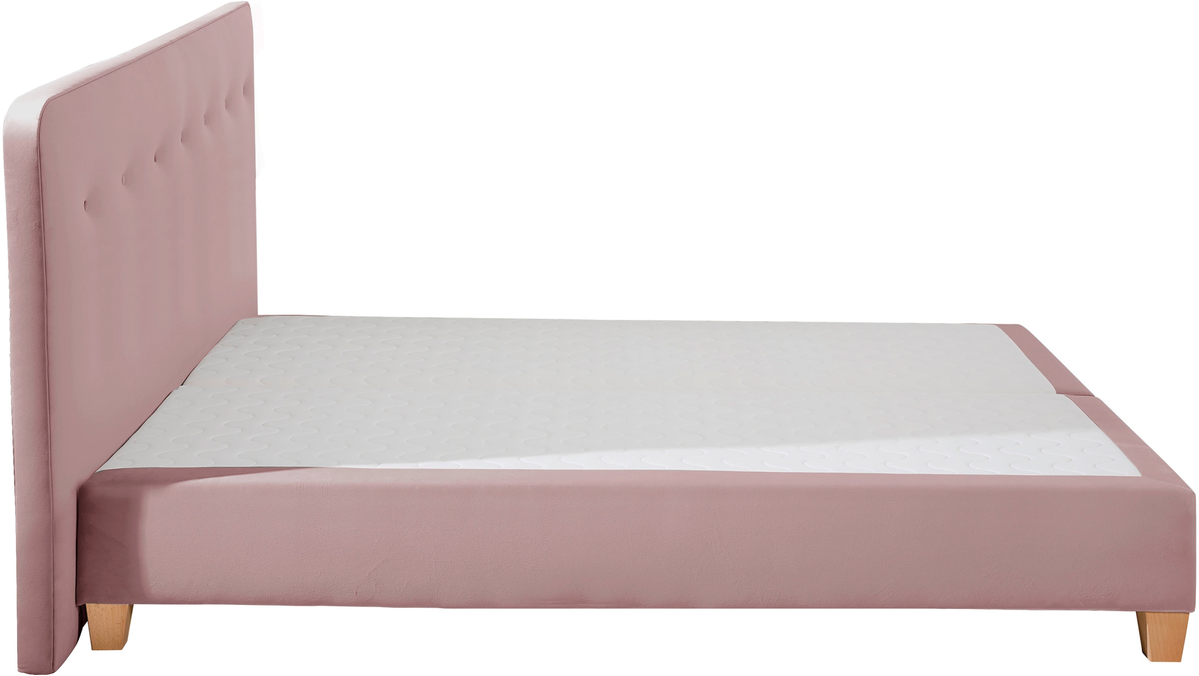 Home affaire Boxspringbett »Fargo«, inkl. Topper, in 3 Matratzenarten, in Samt- oder Strukturstoff