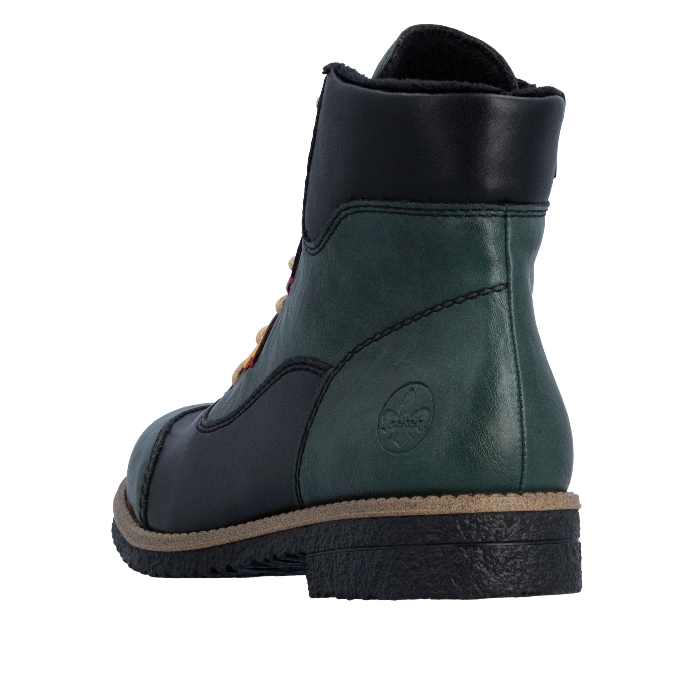 Rieker Schnürstiefelette  Boots, Schnürboots, Blockabsatz mit bunten Applikationen