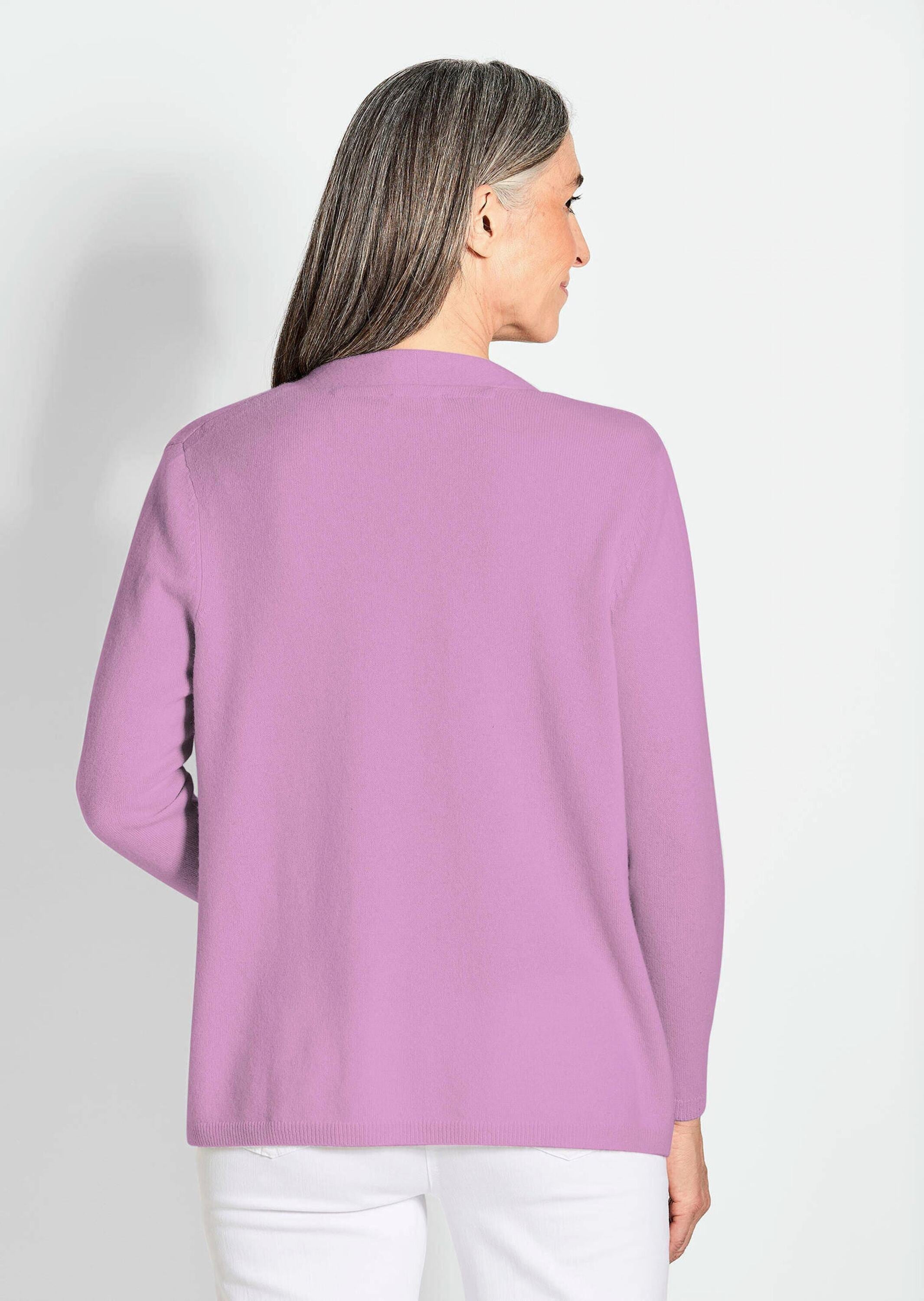 GOLDNER Kaschmirpullover »Cardigan in langer offener Form«