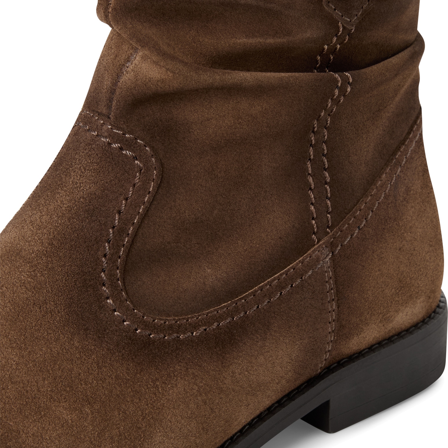 Tamaris Stiefelette, Blockabsatz, Boots mit Falten im slouchy Look