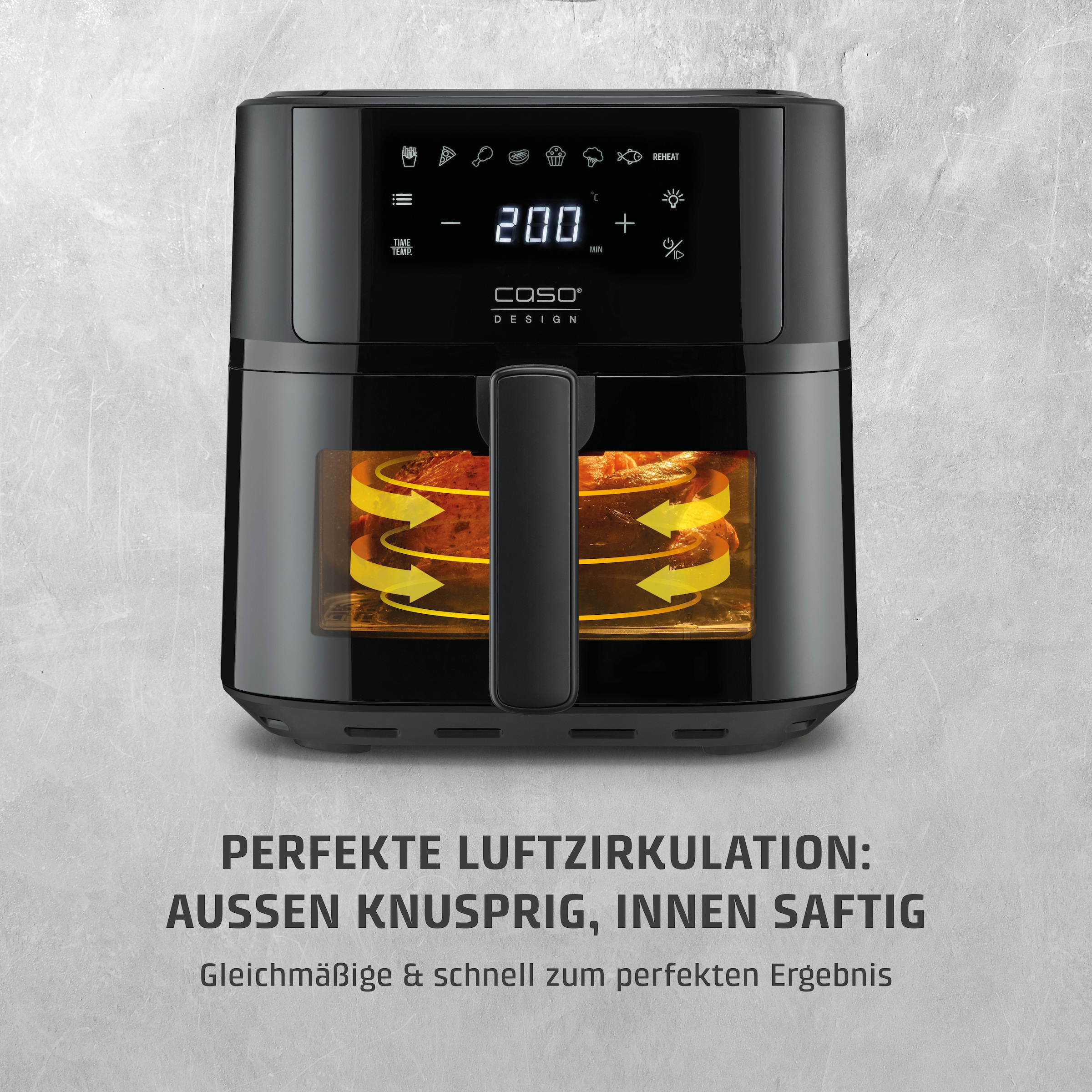 Caso Heißluftfritteuse »3185 Design AirFry 6.0«, 1700 W, Fassungsvermögen 0 l