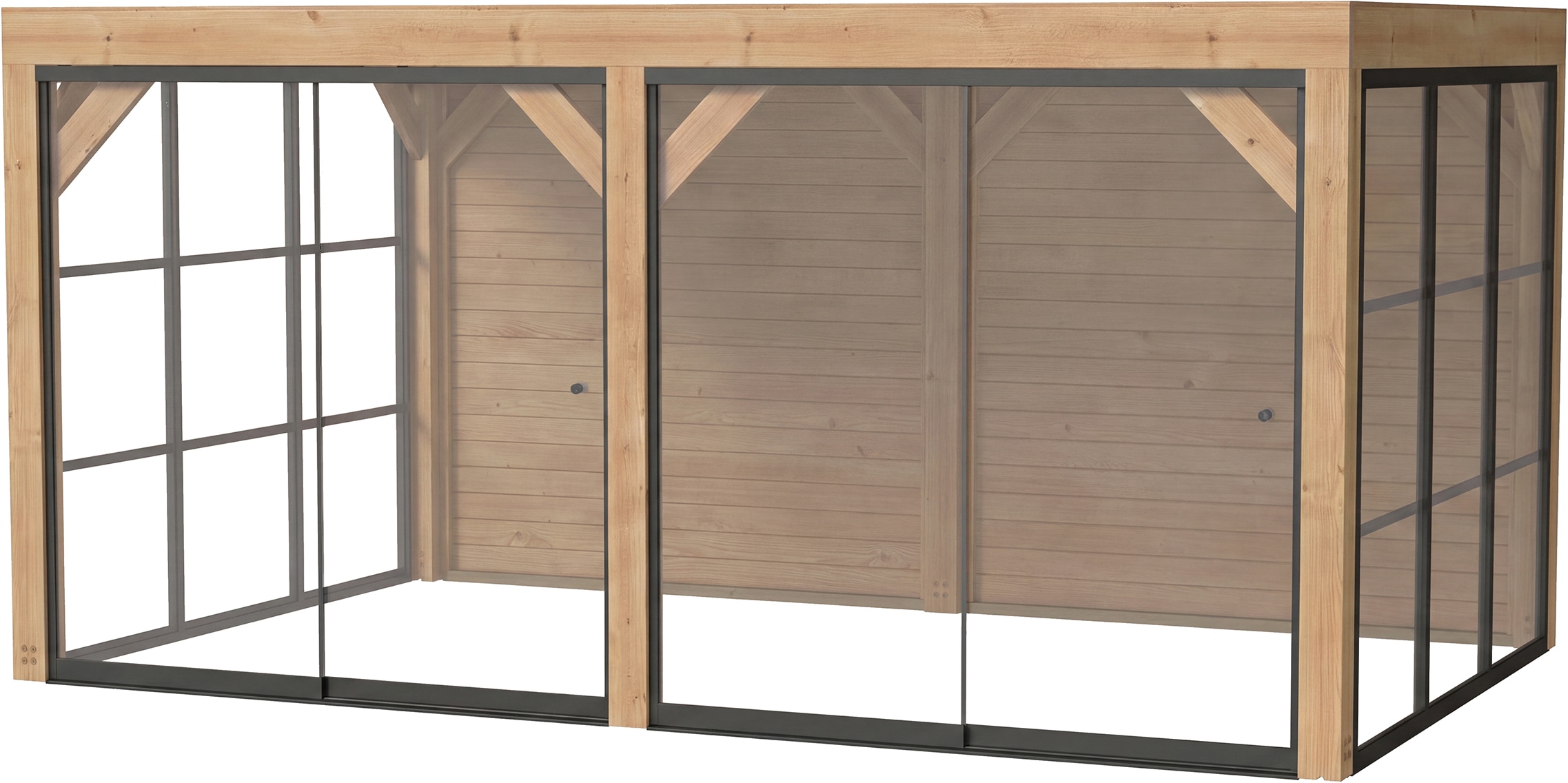weka Holzpavillon »Lumley Lauben-Set Gr. 3.2« BxTxH: 307x499x245 cm