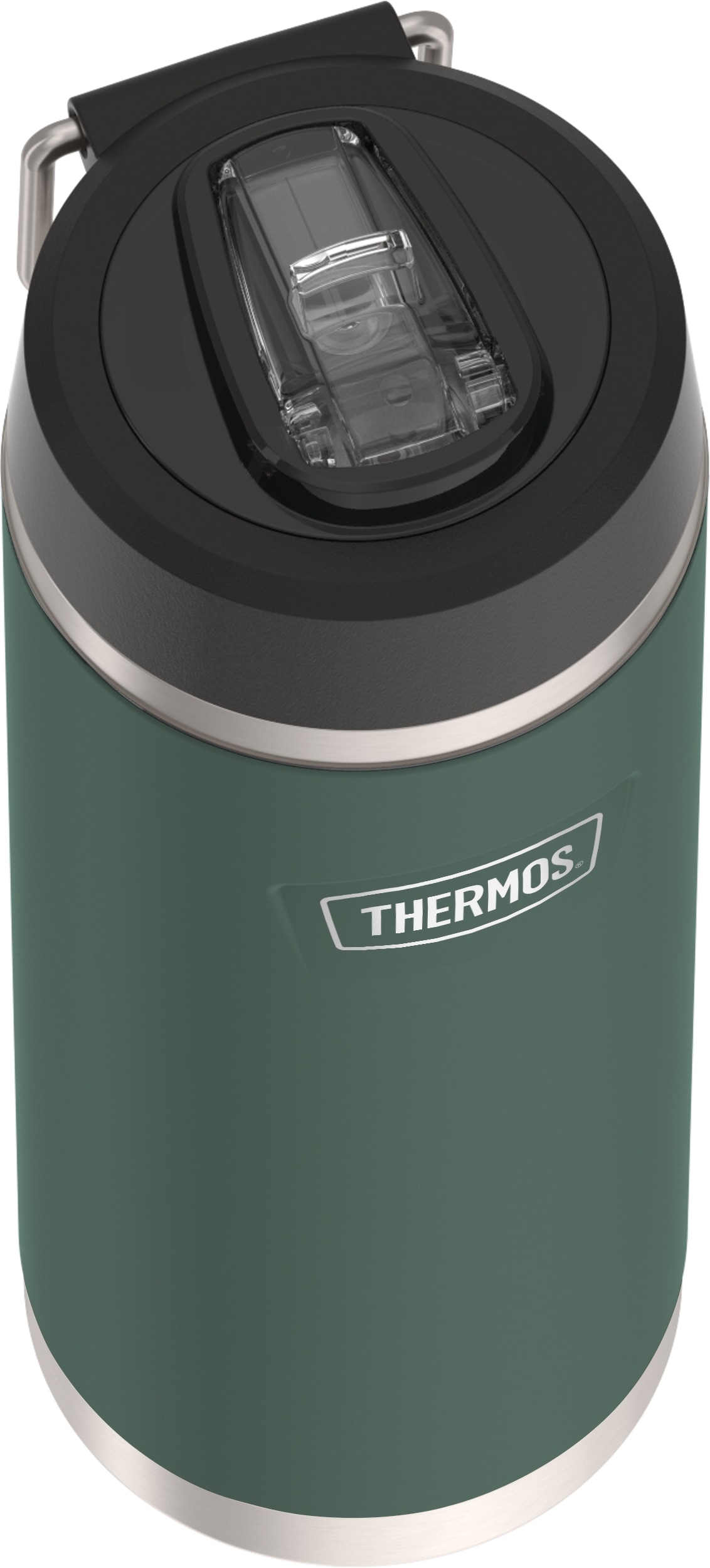 THERMOS Isolierflasche »ICON WATER BOTTLE, Edelstahlkörper, spülmaschinenfest«, (1 tlg.), 0,71l, 12h kalt, schappsicher mit einklappbarem Flip-Strohalm