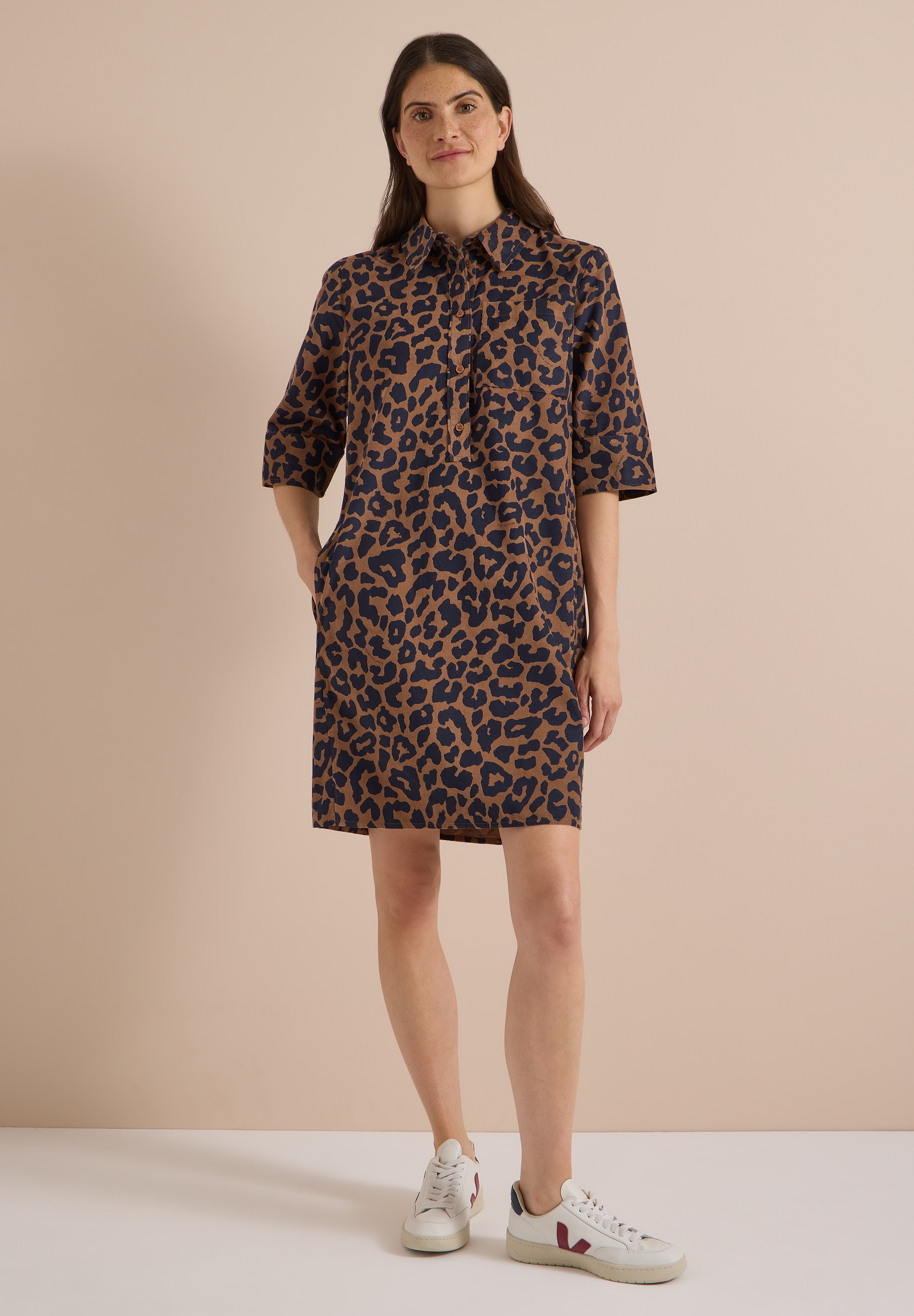 Cecil Midikleid Eingrifftaschen mit Leo-Muster