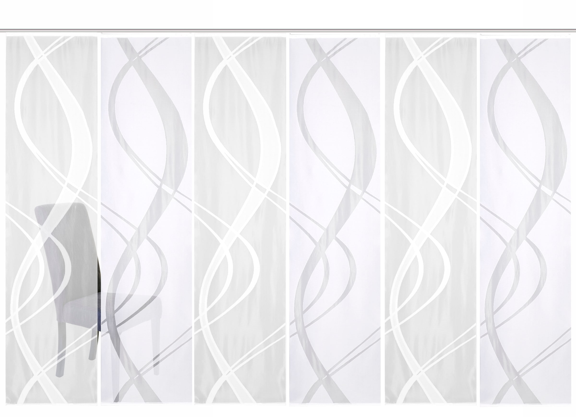 HOME WOHNIDEEN Schiebegardine "TIBASO" Paneelwagen 6 Stk. tlg. halbtranspar günstig online kaufen