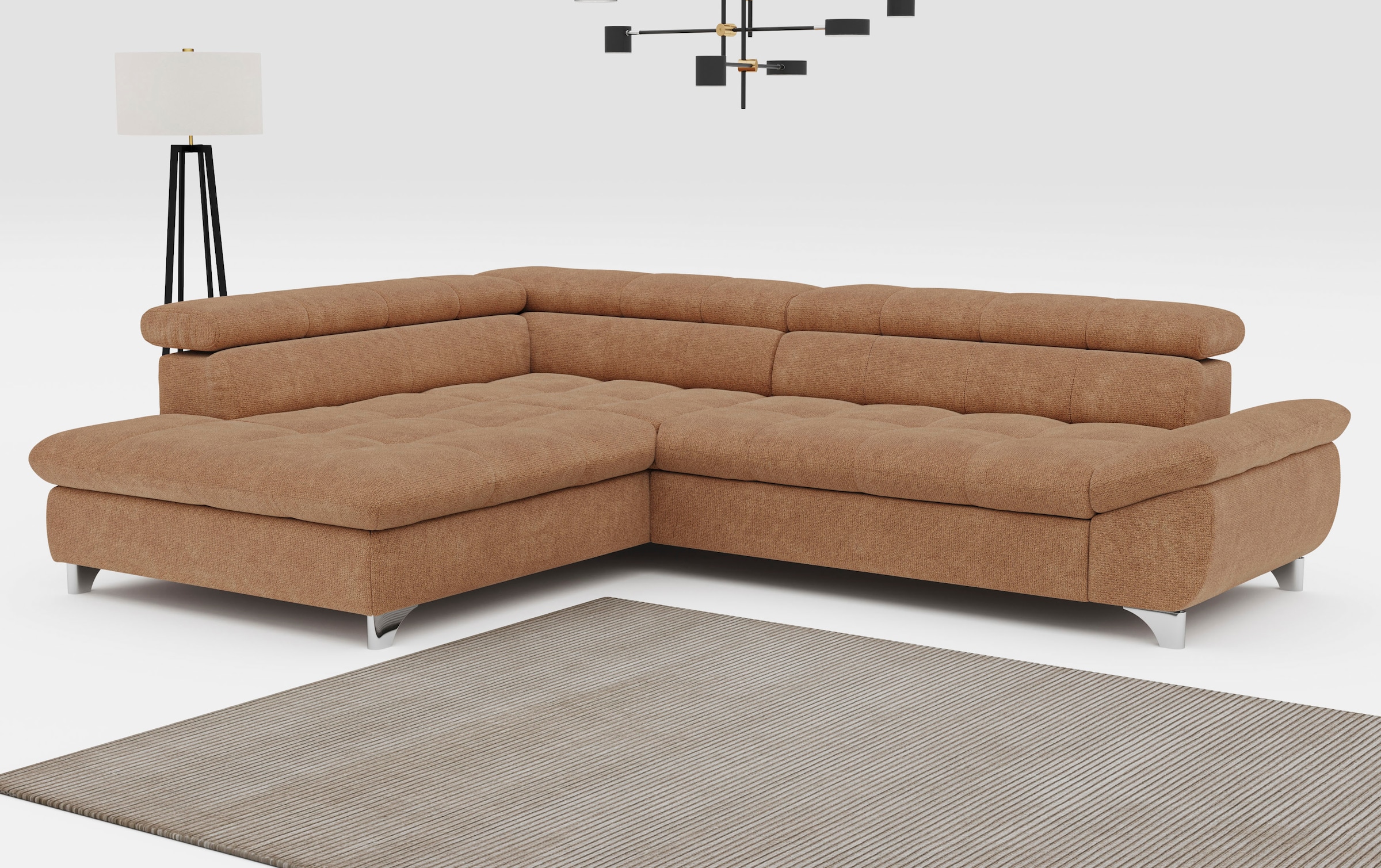 COTTA Ecksofa "Gemini L-Form, B: 312 cm" mit Kopfteilverstellung, optional Schlaffunktion