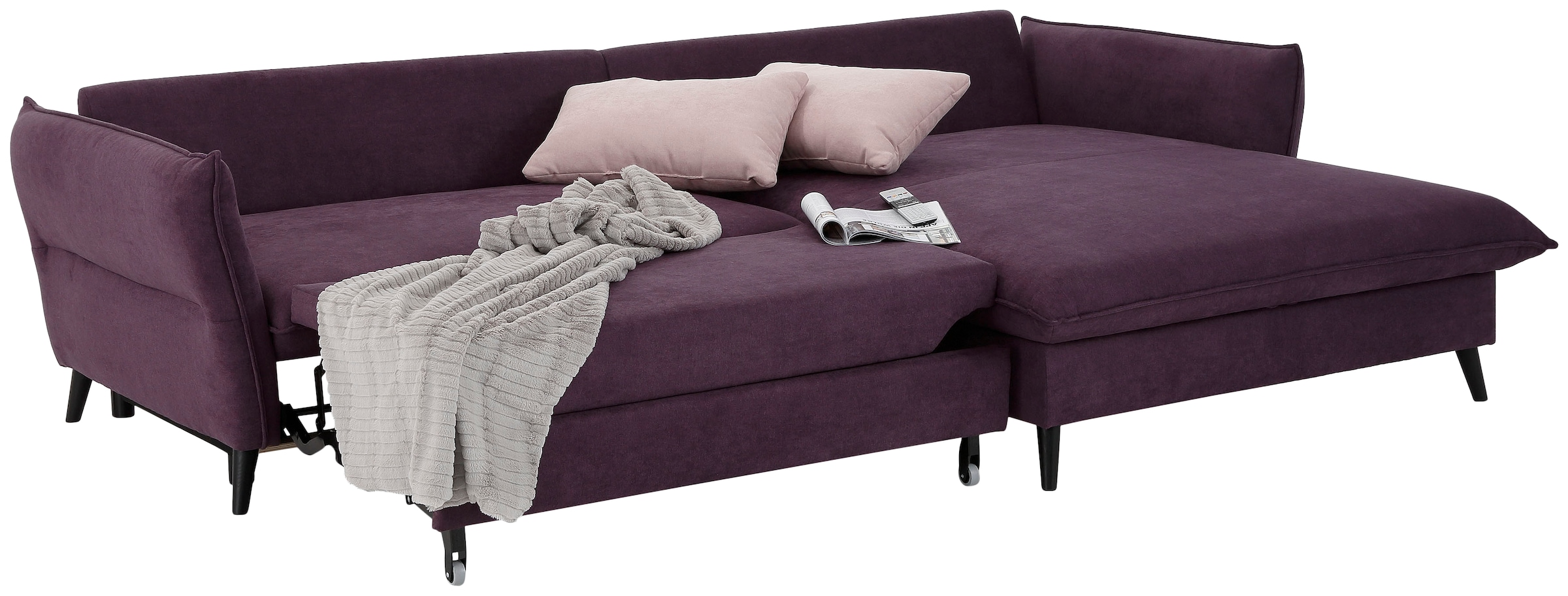 Home affaire Ecksofa »Tirano, L-Form«, wahlweise mit Bettfunktion und Bettkasten