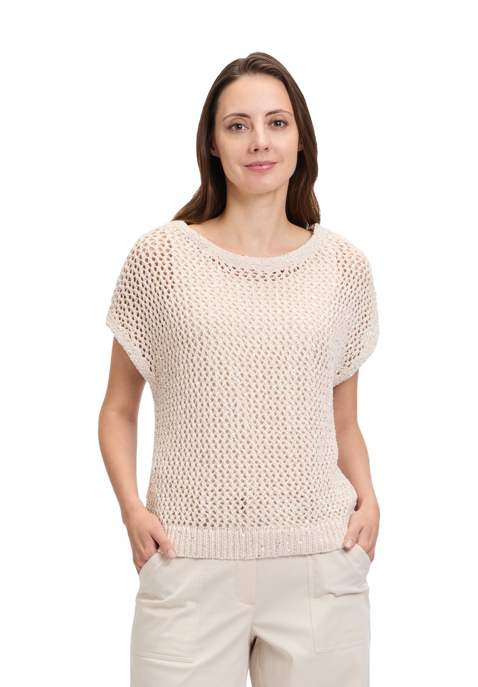 Betty&Co Stricktop "Betty & Co Strickpullover mit Effektgarn", Glitzer günstig online kaufen