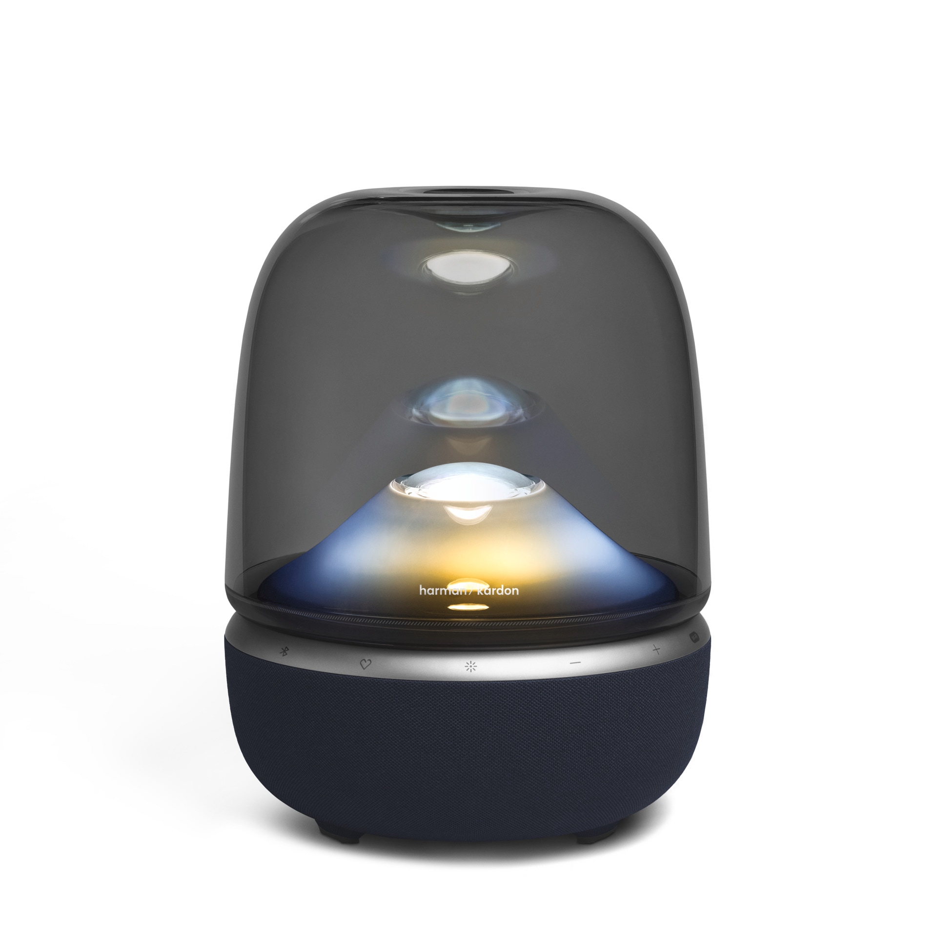 HARMAN / KARDON Wireless Lautsprecher "Aura Studio 5 Wi-Fi Edition", B:27,5cm H:37cm T:28,5cm, blau, Lautsprecher, WLAN Lautsprecher für zu Hause mit