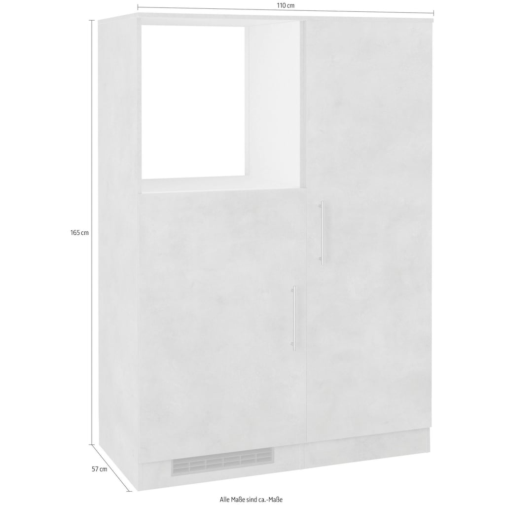 wiho Küchen Küche »"Cali"«, Back-/Kühlmodul, wahlweise mit E-Geräten, Breite 110 cm