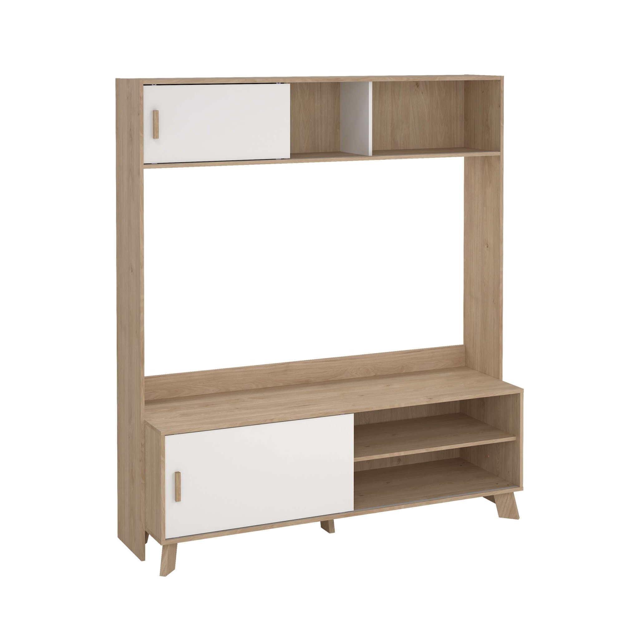 andas TV-Schrank "Ikast TV-Möbel, TV-Wand, Wohnwand, TV-Regal, TV-Element", 2 Schiebetüren, Breite 159 cm, Höhe 181 cm