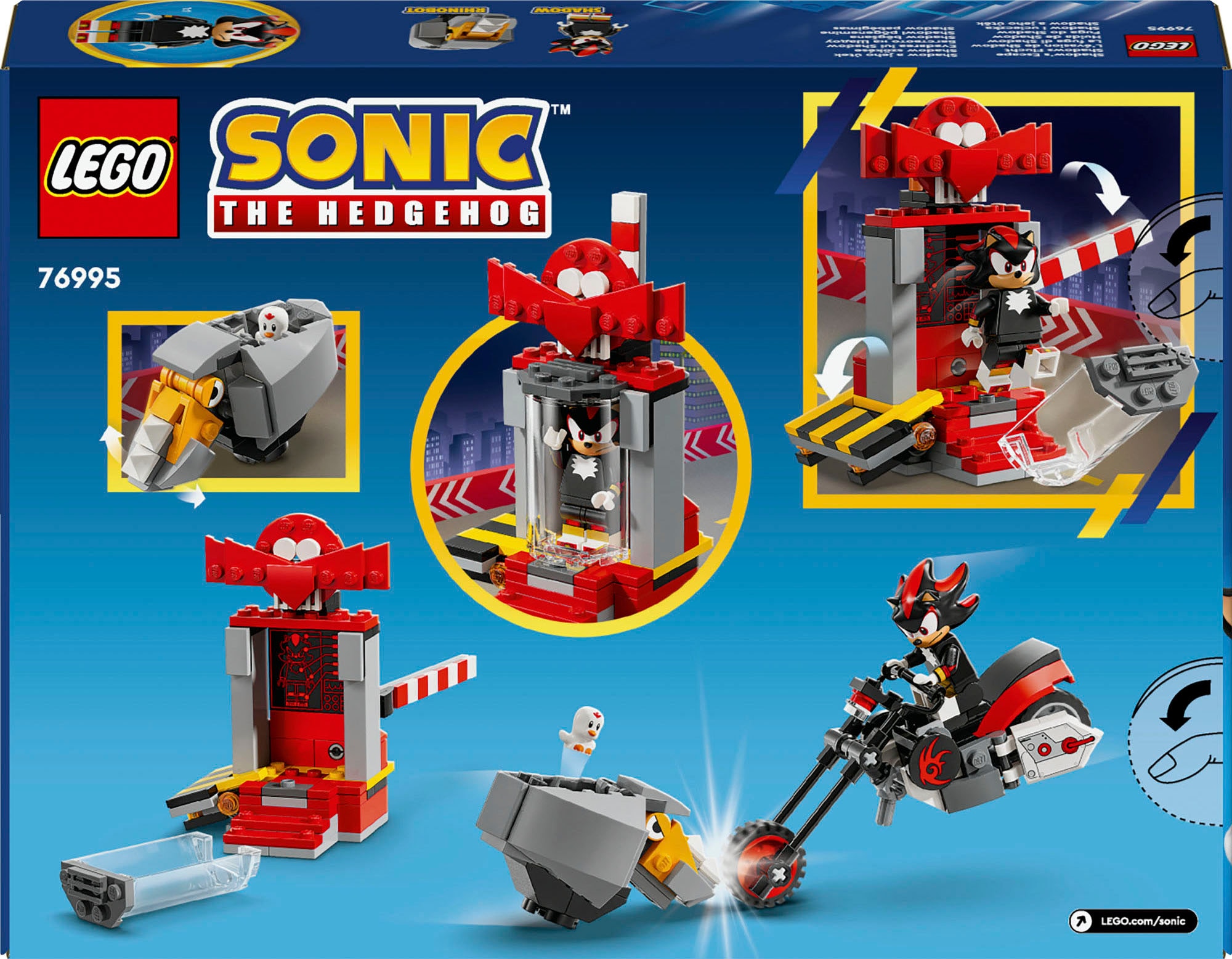 LEGO® Konstruktionsspielsteine »Shadow the Hedgehog Flucht (76995), LEGO Sonic«, (196 St.), Made in Europe