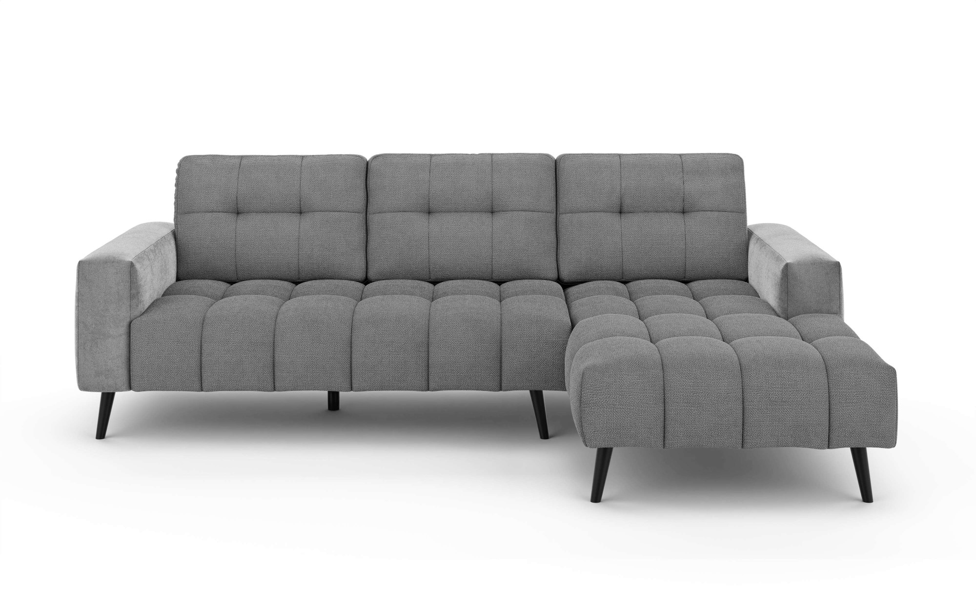 INOSIGN Ecksofa »SERINE mit Recamiere rechts/links bestellbar, Maße B/H/T 253/91/161 cm«, L-Form mit Wellenunterfederung, 3 Rückenkissen, ohne Bettfunktion