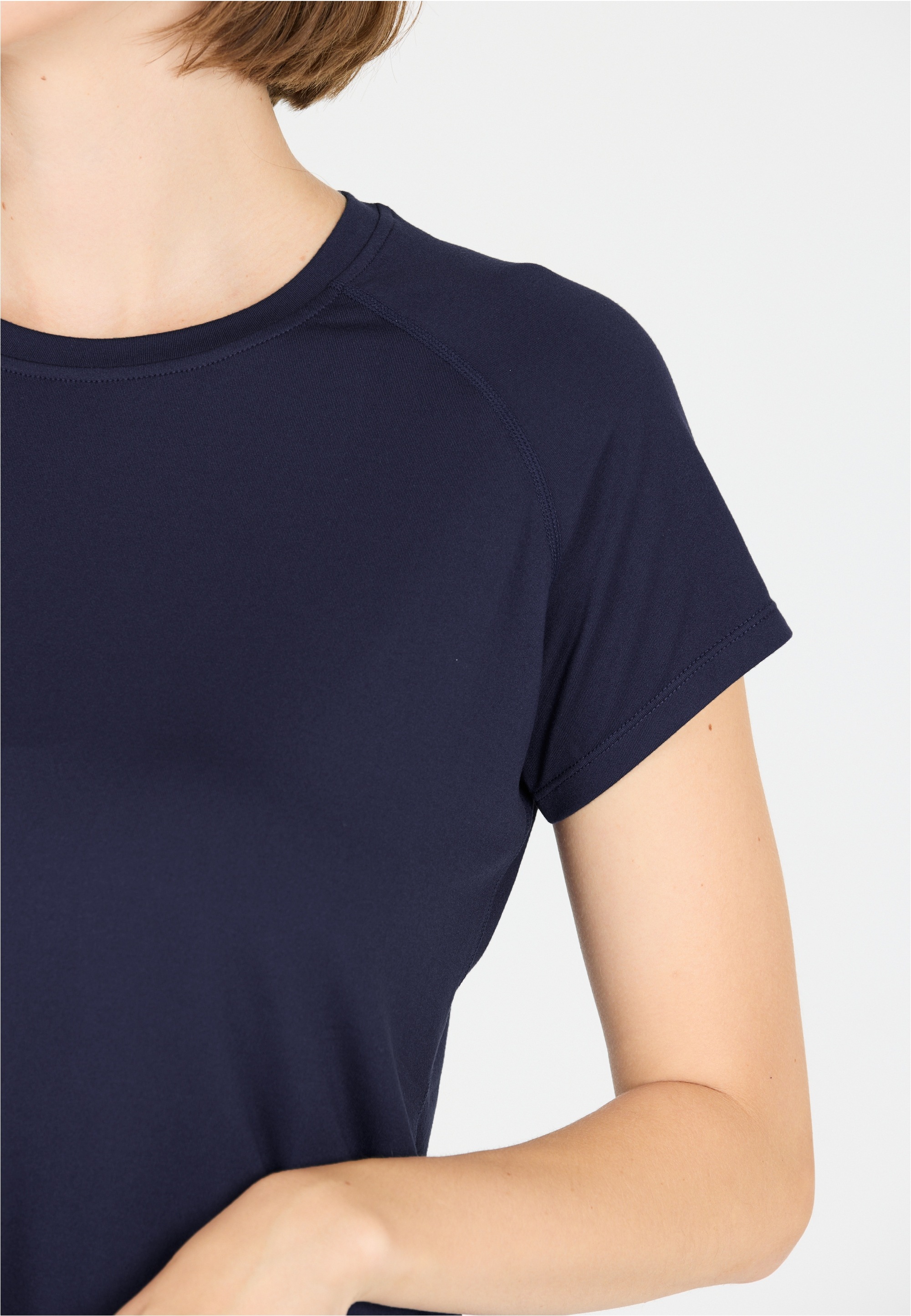 Funktionsshirt ATHLECIA "Gaina", Herren, Gr. 34, blau (dunkelblau), 90% Polyester, 10% Elasthan, unifarben, normal, Rundhals, Shirts Funktionsshirt, aus weichem Material mit recycelten Anteilen 3