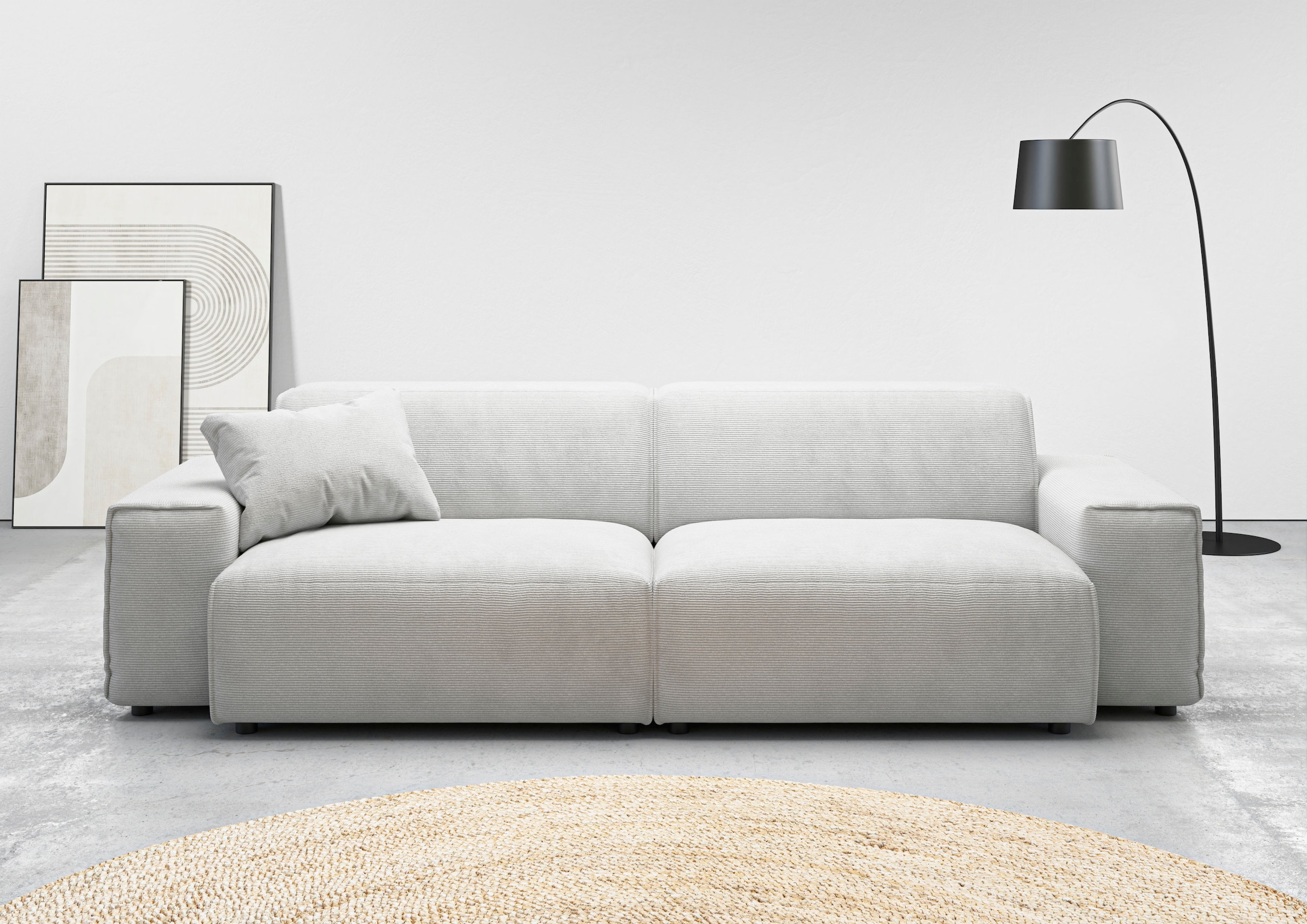 andas Big-Sofa "Glimminge auch in Breitcord, Feincord + Easy care-Bezug,", besondere Kedernähte Zierkissen