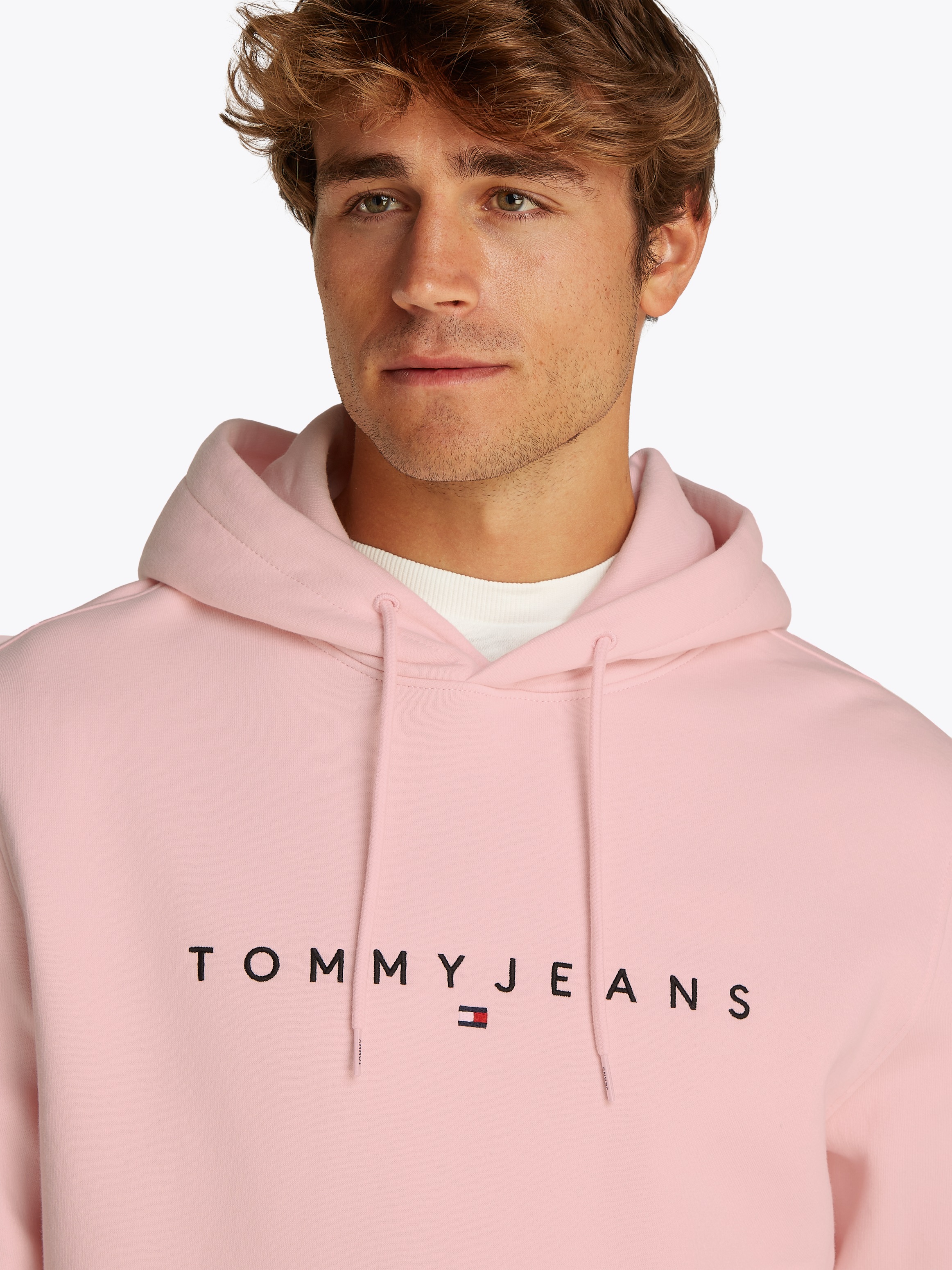 Tommy Jeans Hoodie "TJM REG LINEAR LOGO HOODIE EXT", mit Logo-Stickerei günstig online kaufen
