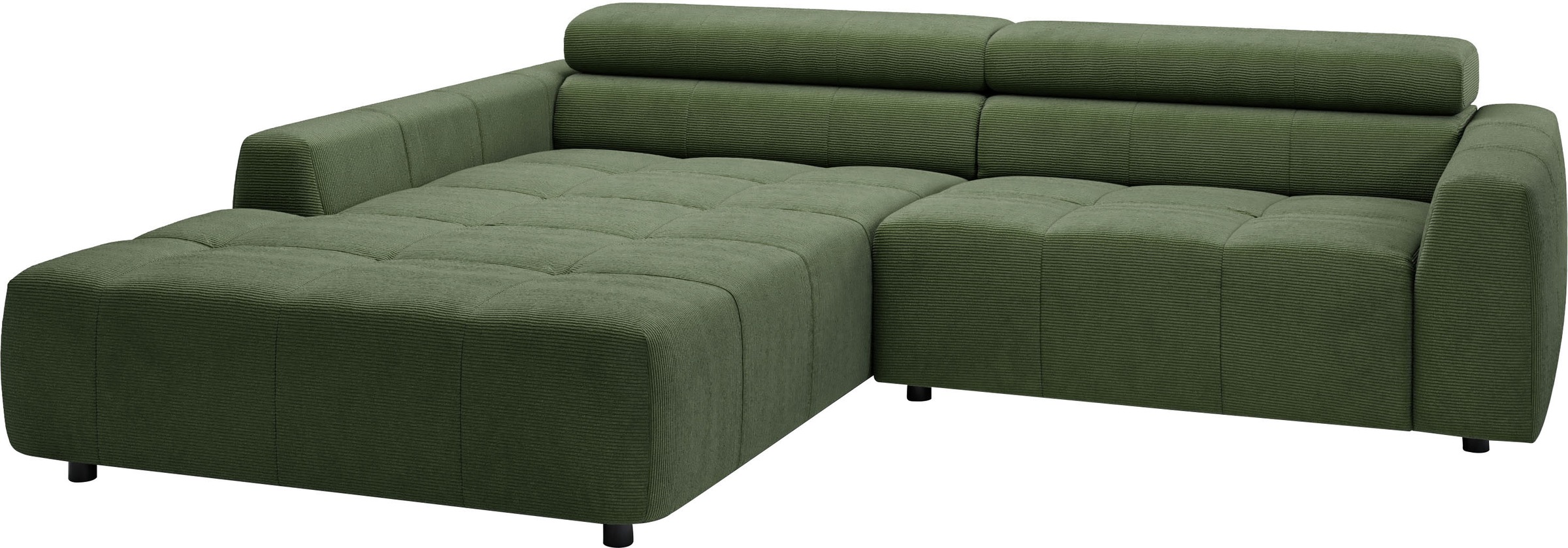 Thumbnail - 3C Candy Ecksofa "Denver auch mit Cord- und Easy care-Bezug, Kopfteilverstellung L-Form" wahlweise. mit motorischer Sitz...