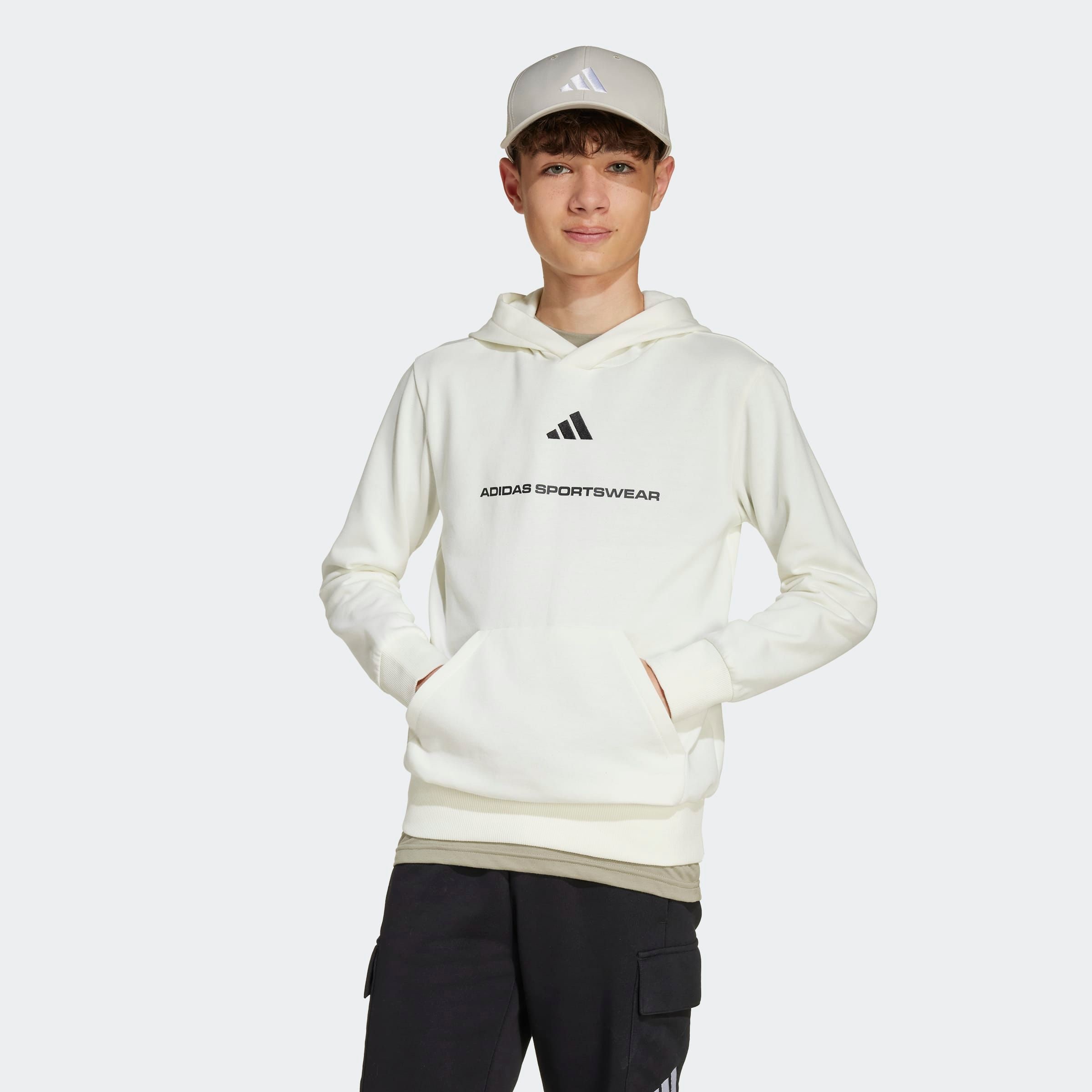 adidas Sportswear "ADIDAS SLOGAN FLEECE-HOODIE", mit Kängurutasche, sportlicher Stil, aus weichem Fleece