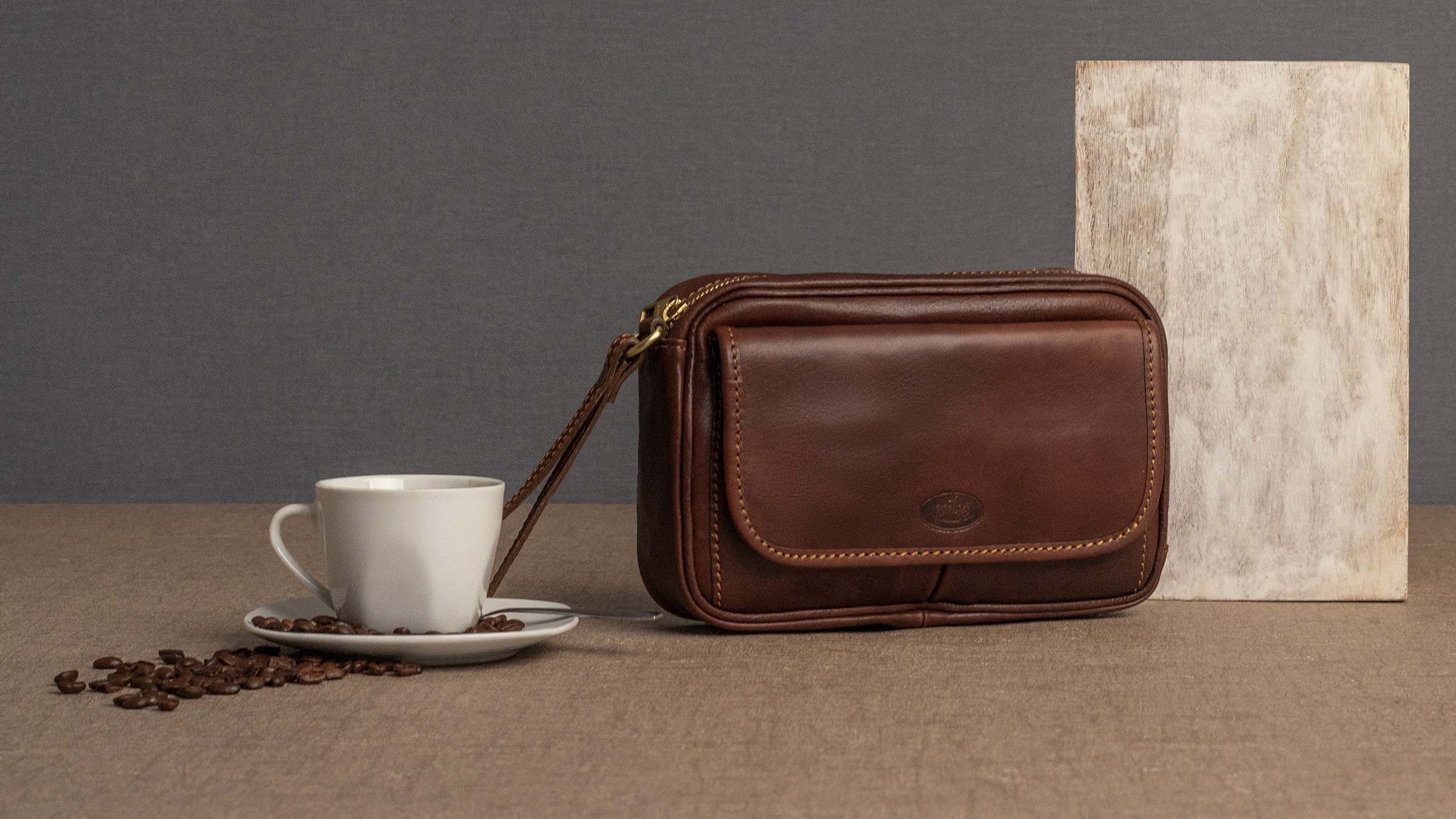 Piké Handgelenktasche, echt Leder